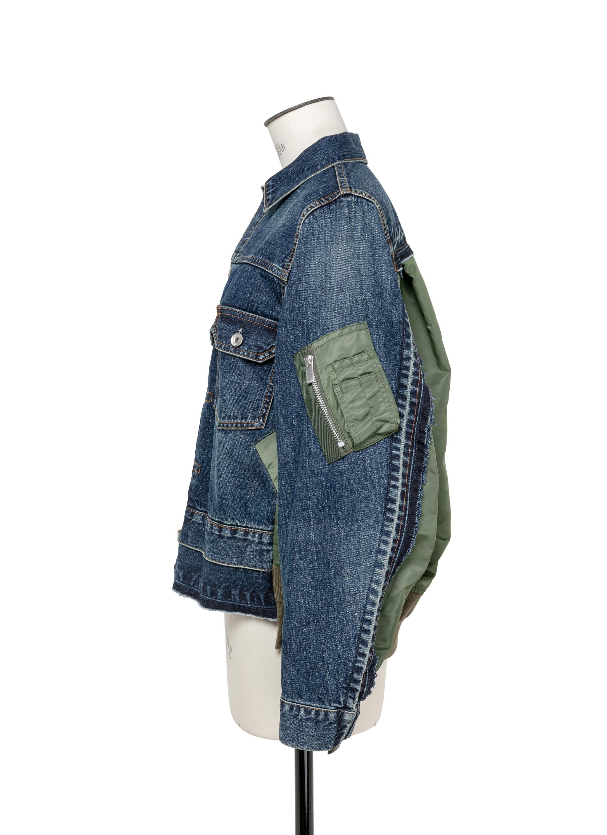 Denim x Nylon Twill Jacket