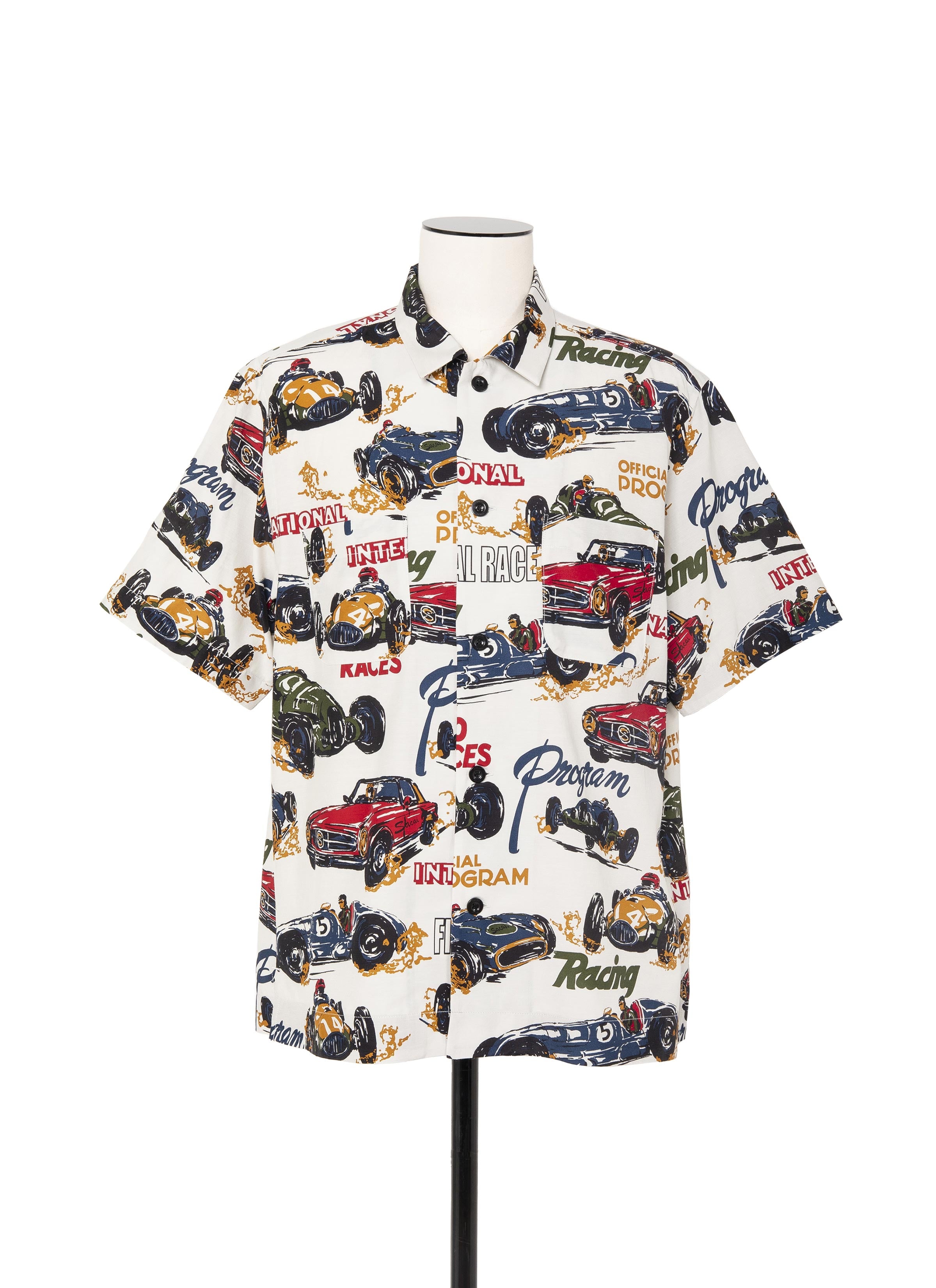 Car Race / Tropical Print Shirt