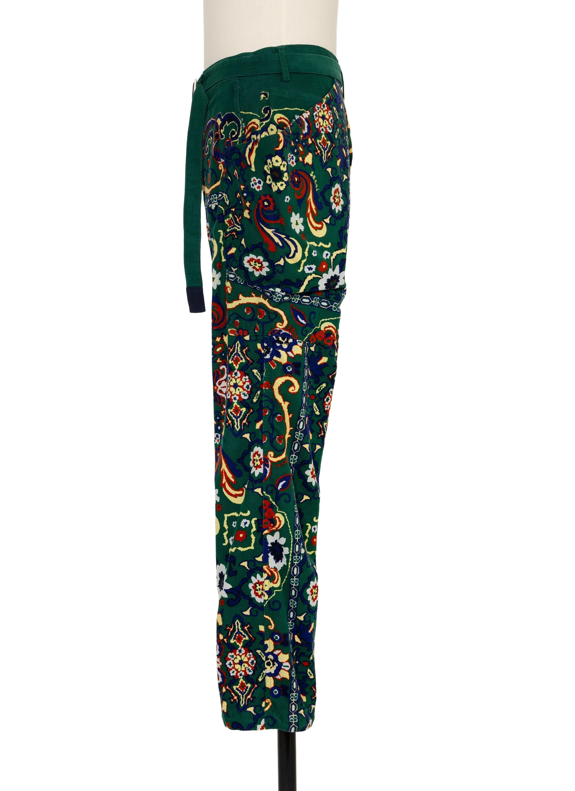 floral-print-corduroy-pants