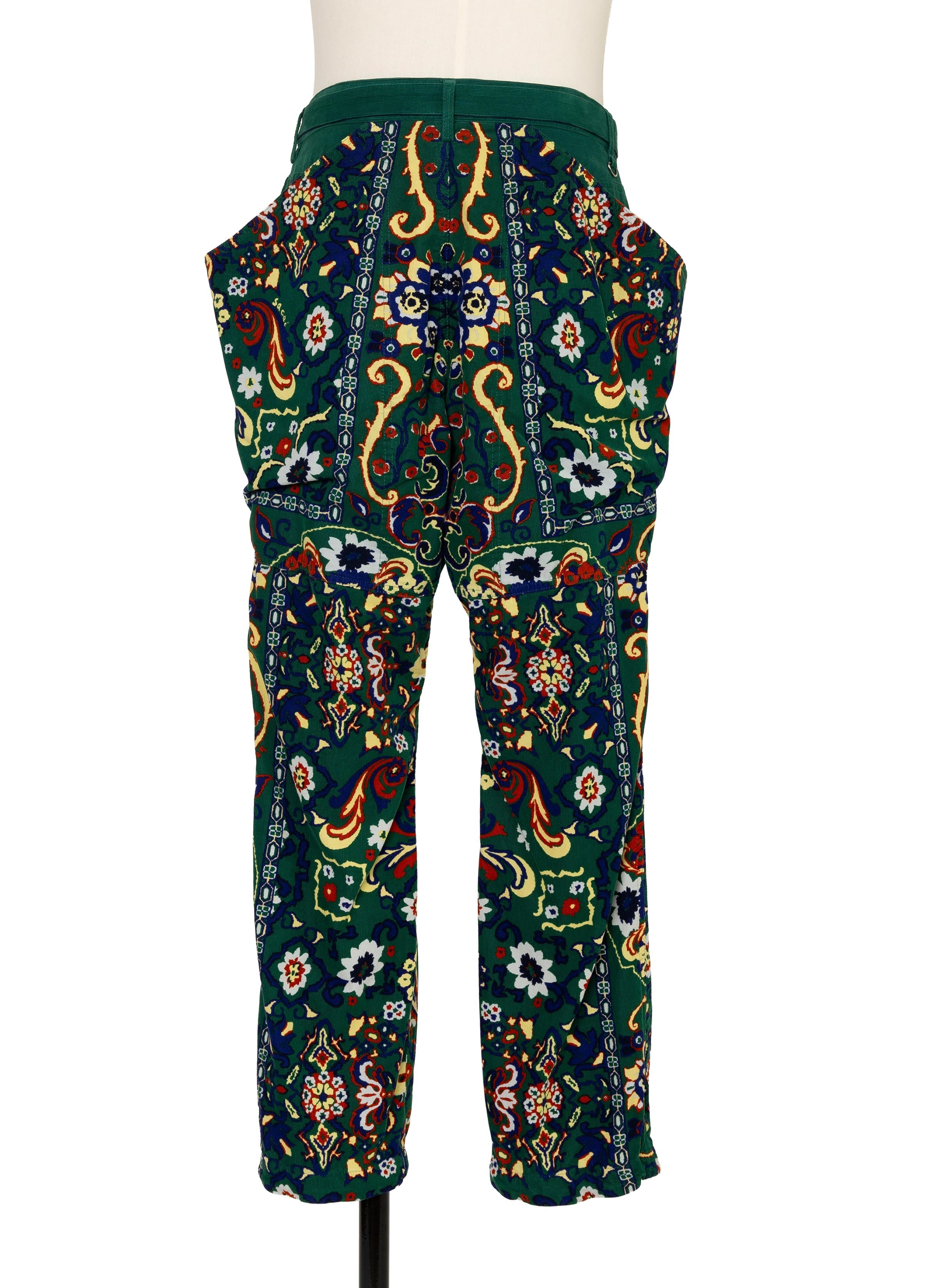 floral-print-corduroy-pants
