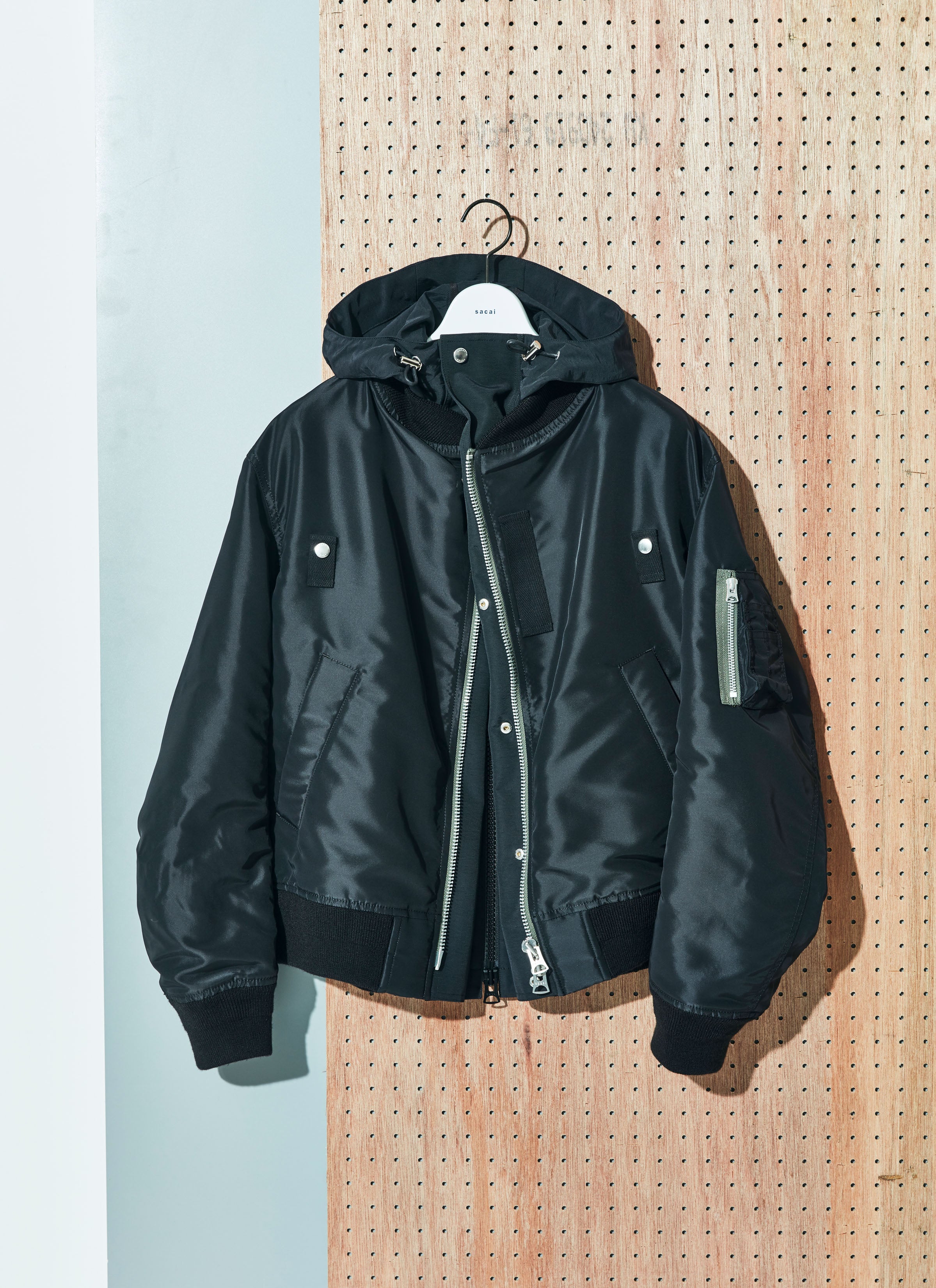 Nylon Twill x Grosgrain Blouson