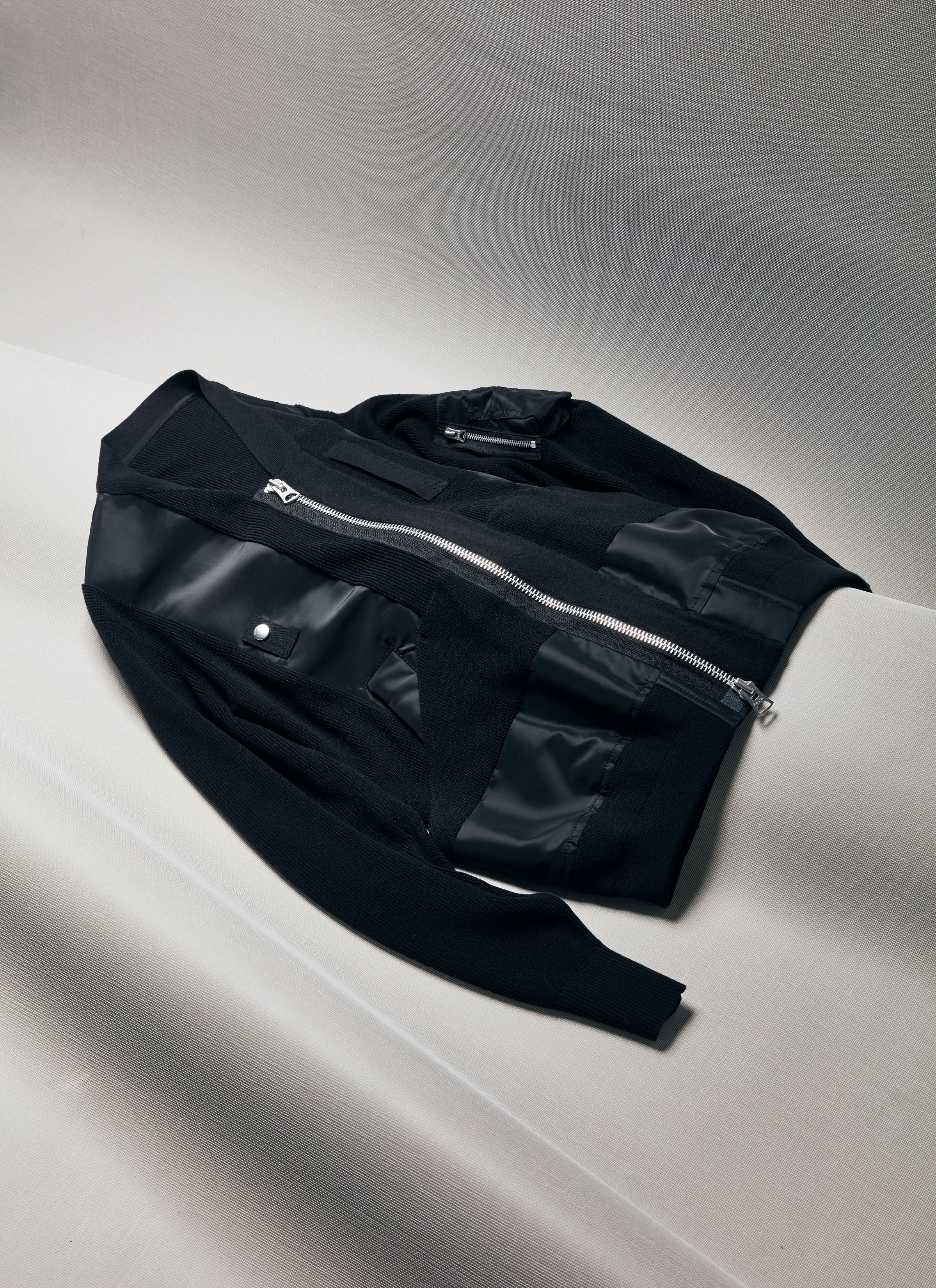 Nylon Twill x Knit Blouson