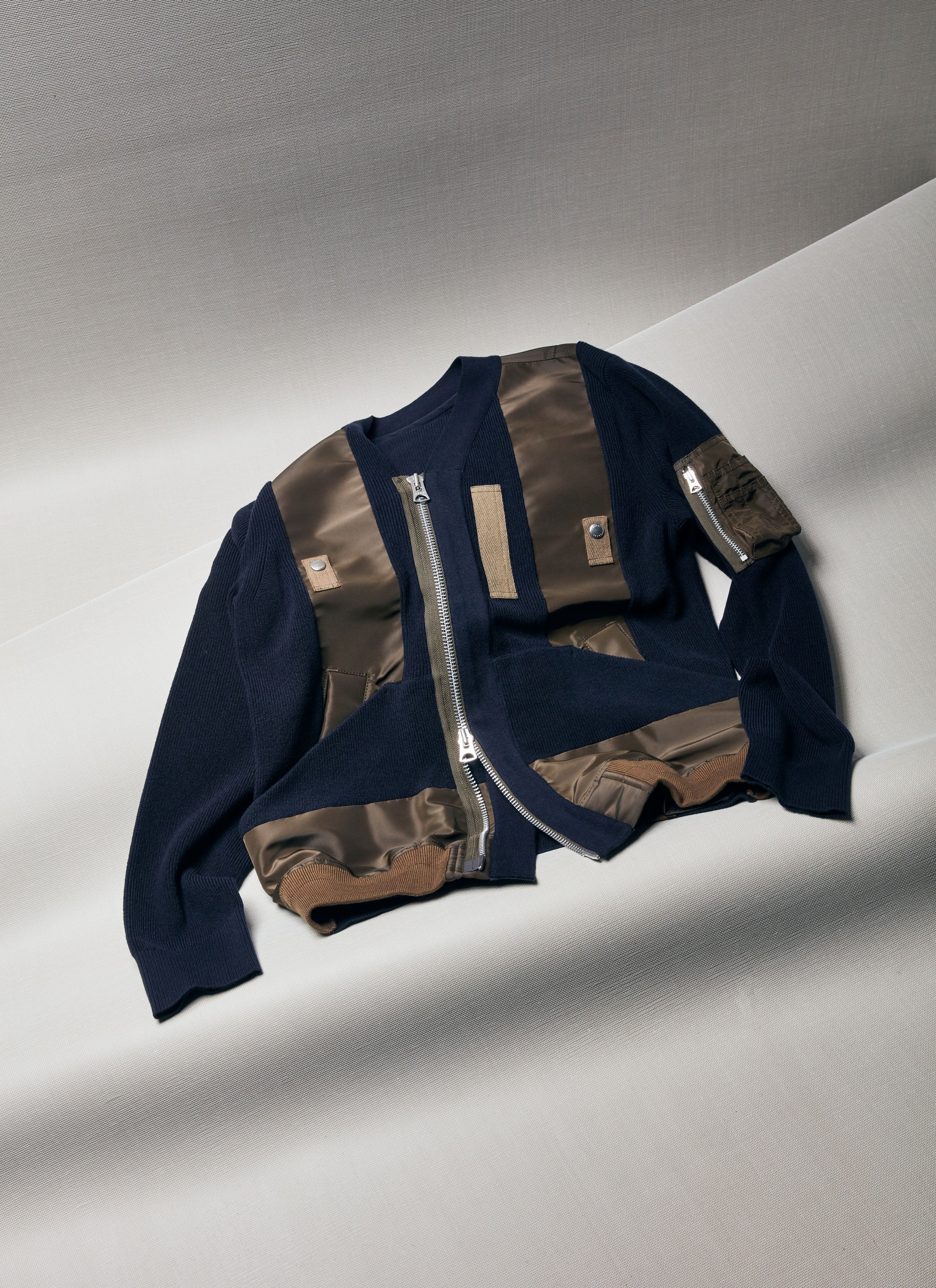 Nylon Twill x Knit Blouson