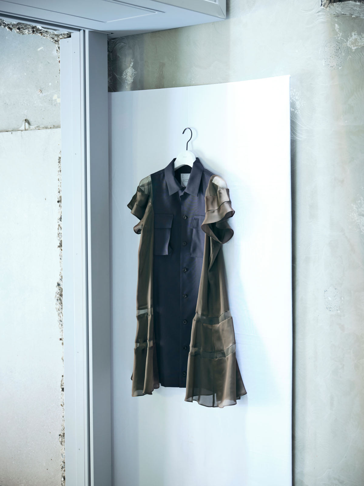 Suiting x Satin Dress | sacai Official Store サカイ オフィシャル 