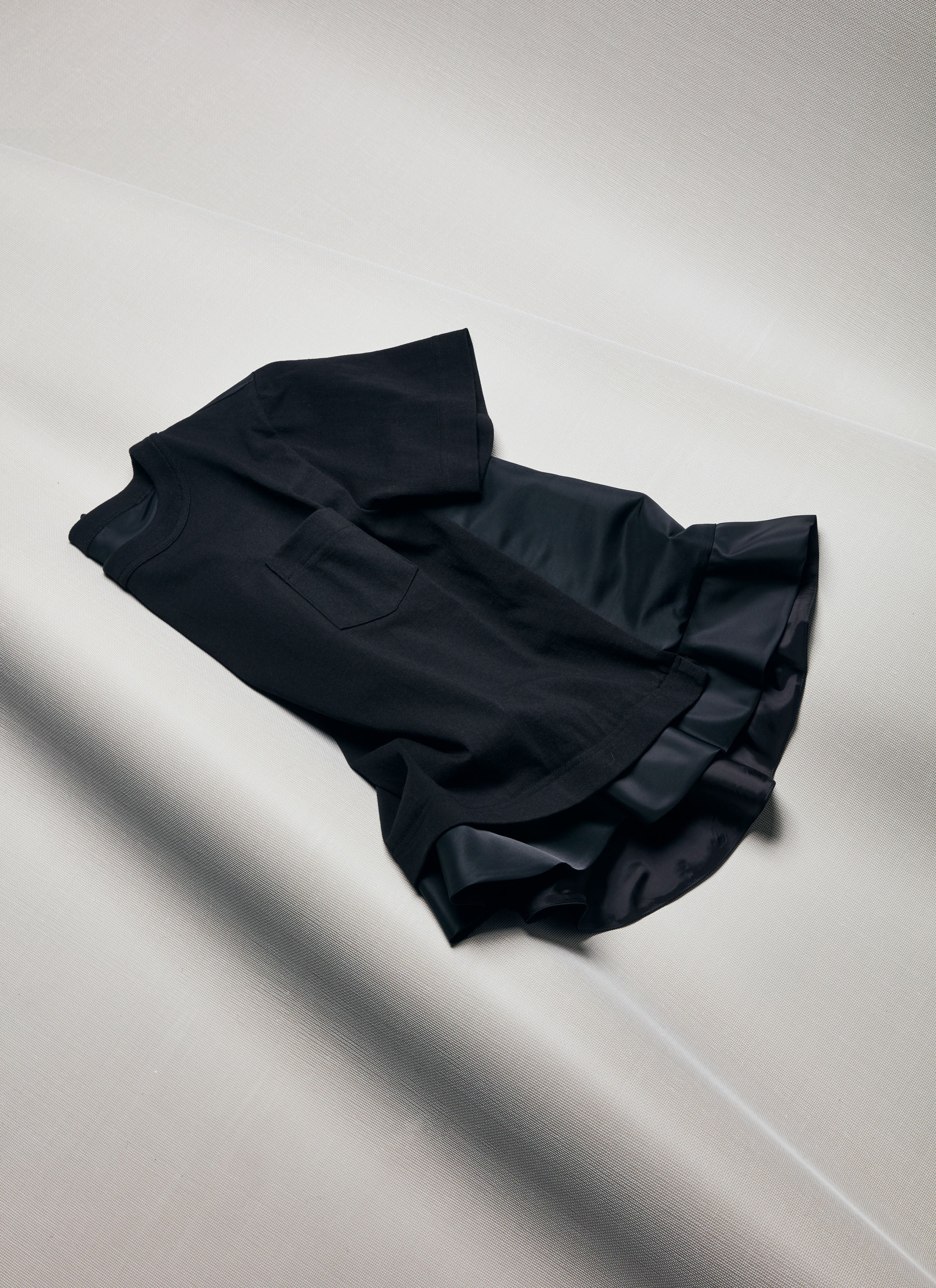 Nylon Twill x Cotton Jersey T-Shirt