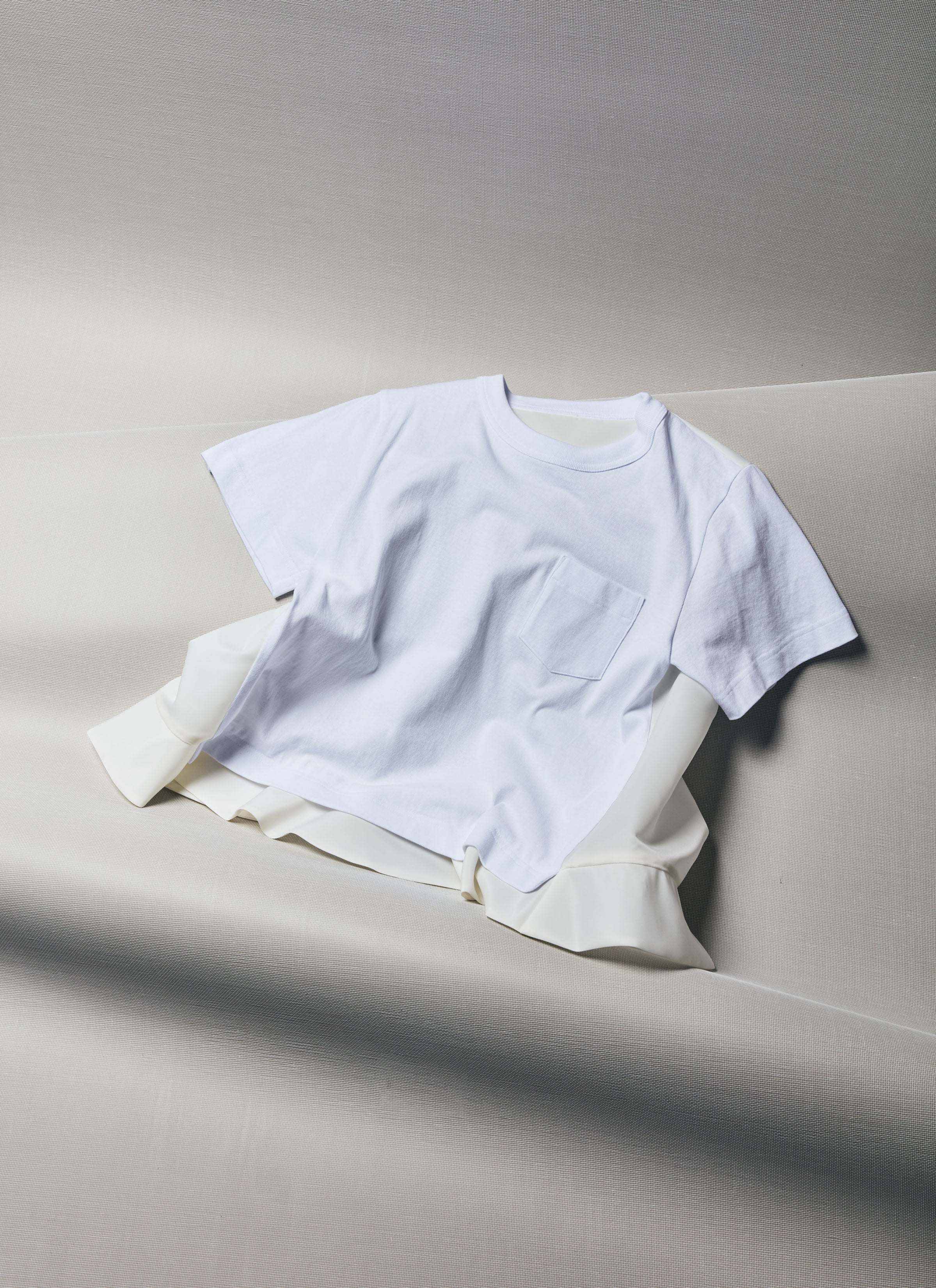 Nylon Twill x Cotton Jersey T-Shirt