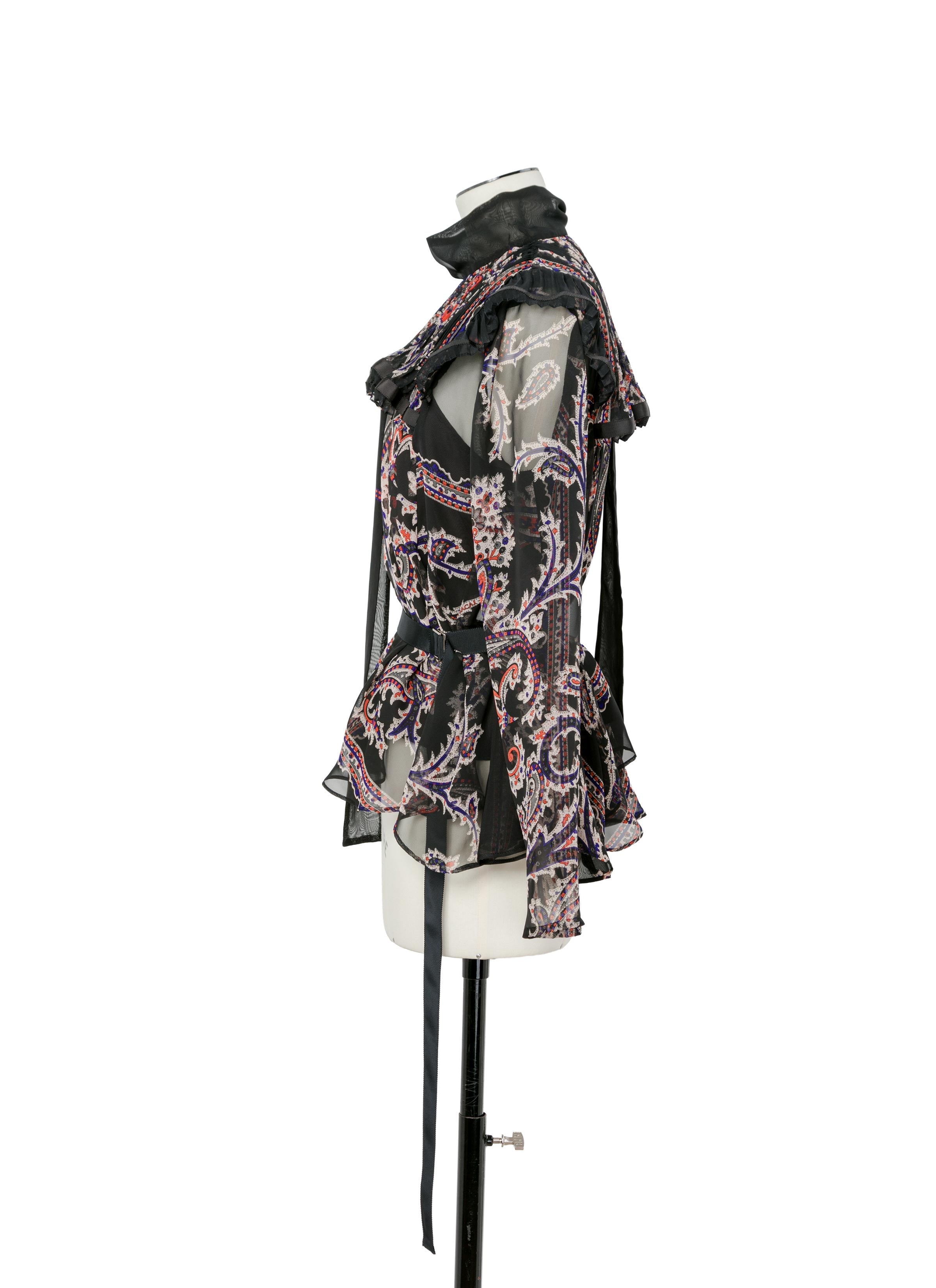 paisley-print-x-wool-knit-pullover