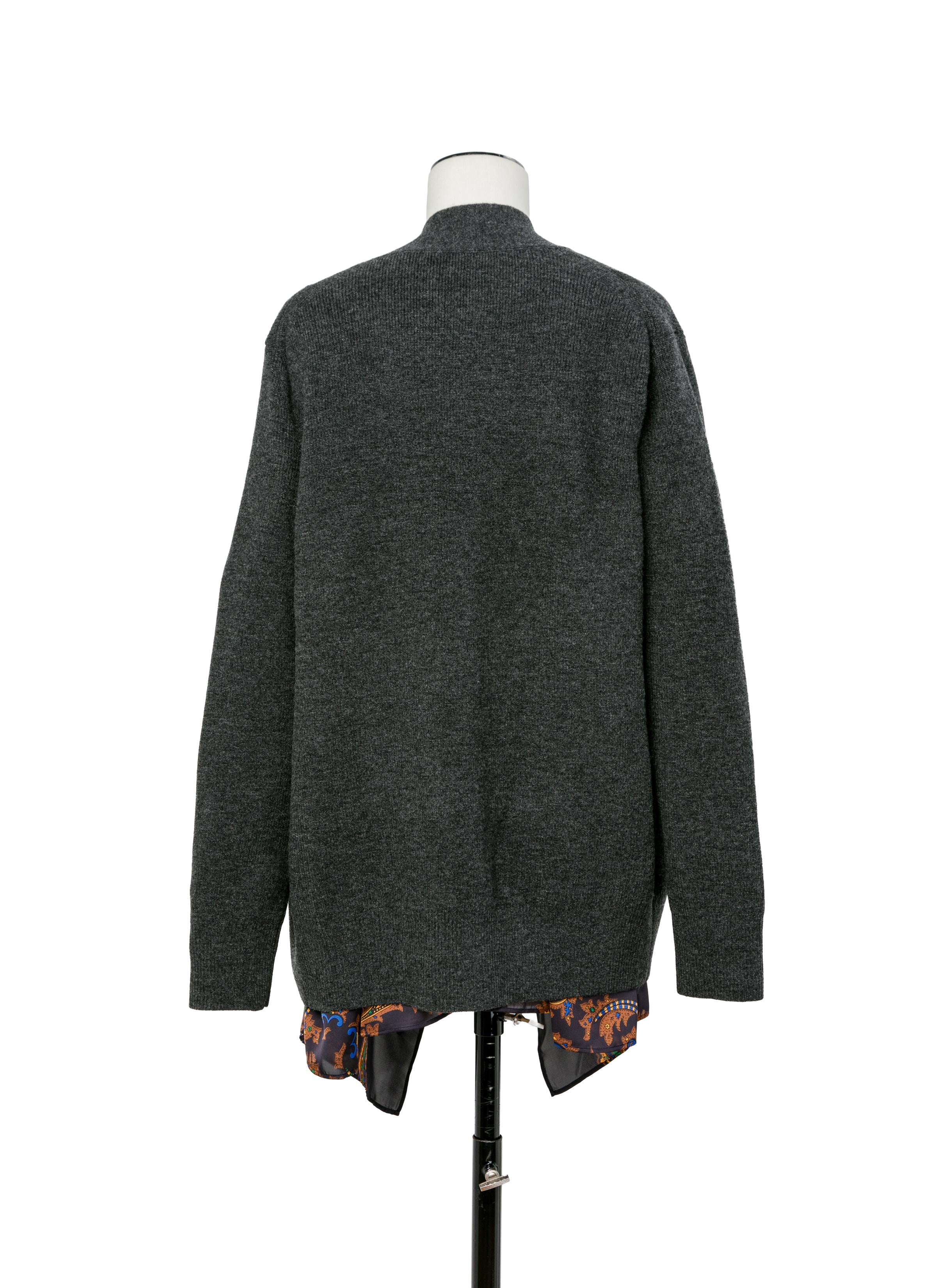 paisley-print-x-wool-knit-cardigan