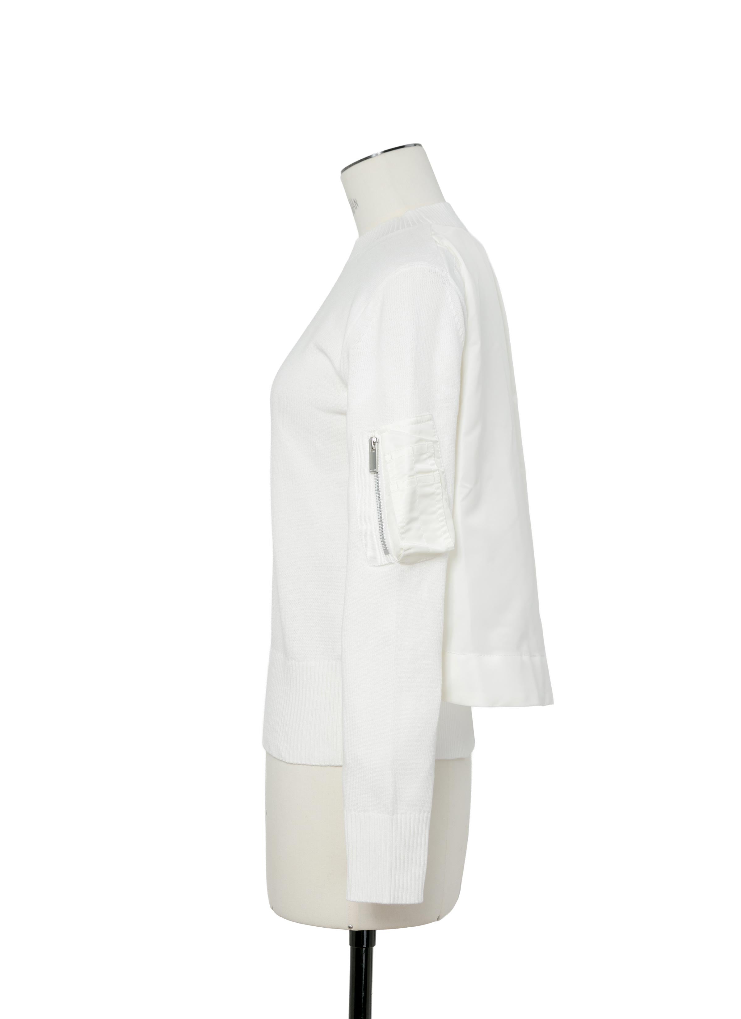 nylon-twill-x-cotton-knit-pullover