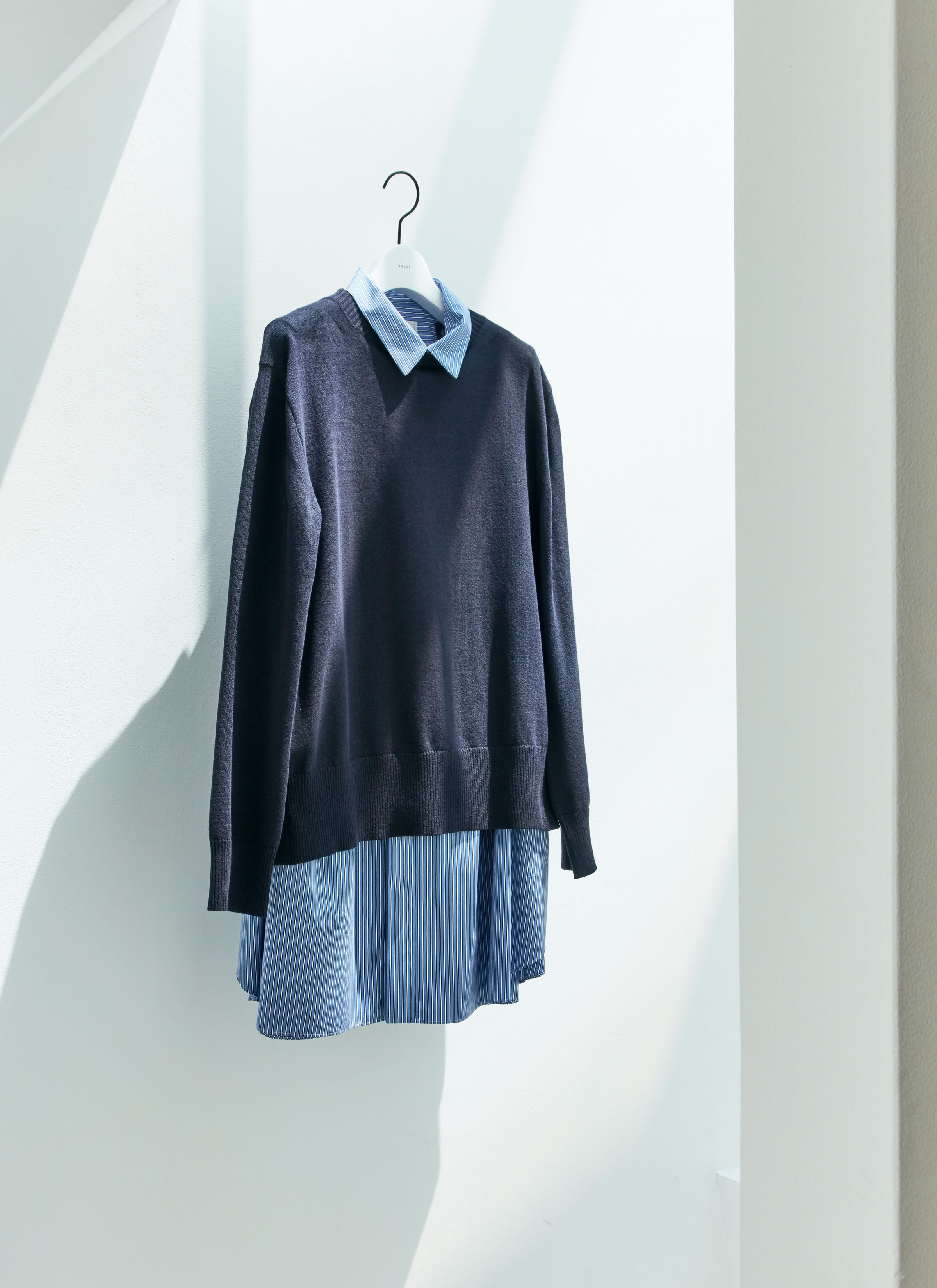 Poplin x Cotton Knit Dress