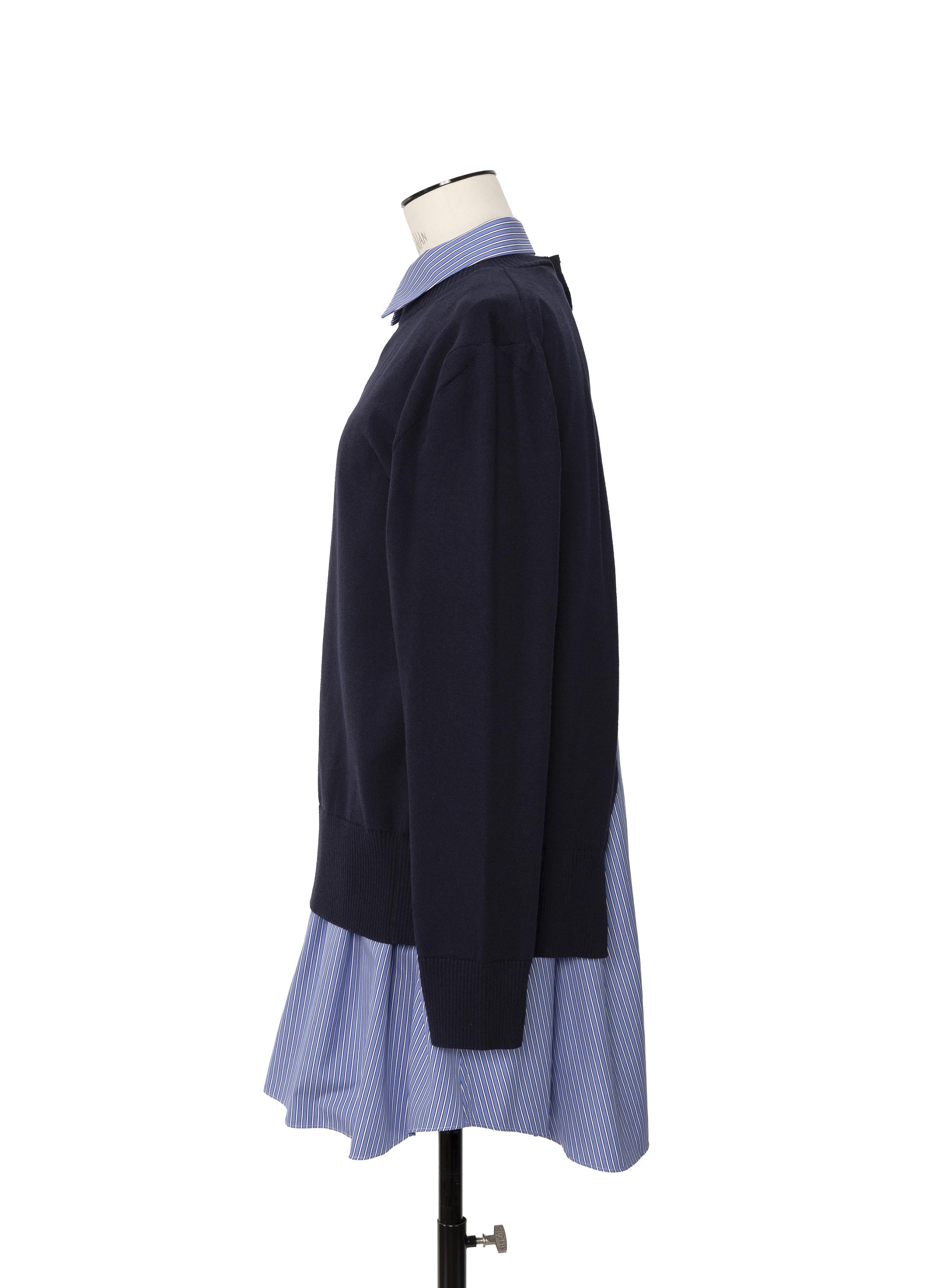 poplin-x-cotton-knit-dress