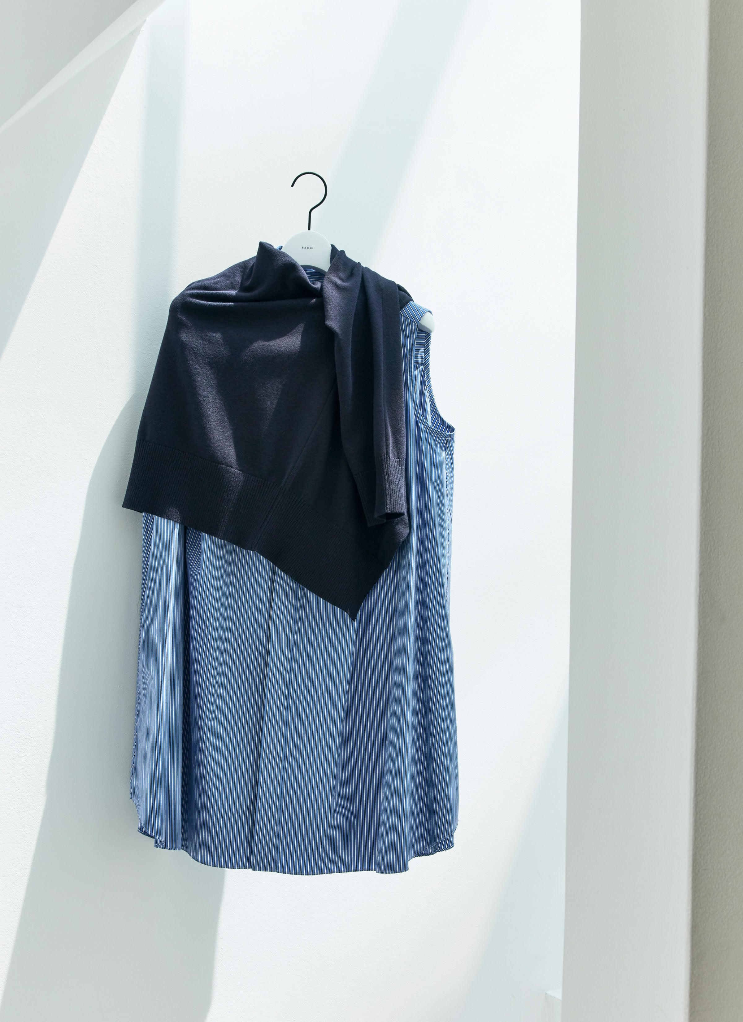 Poplin x Cotton Knit Dress