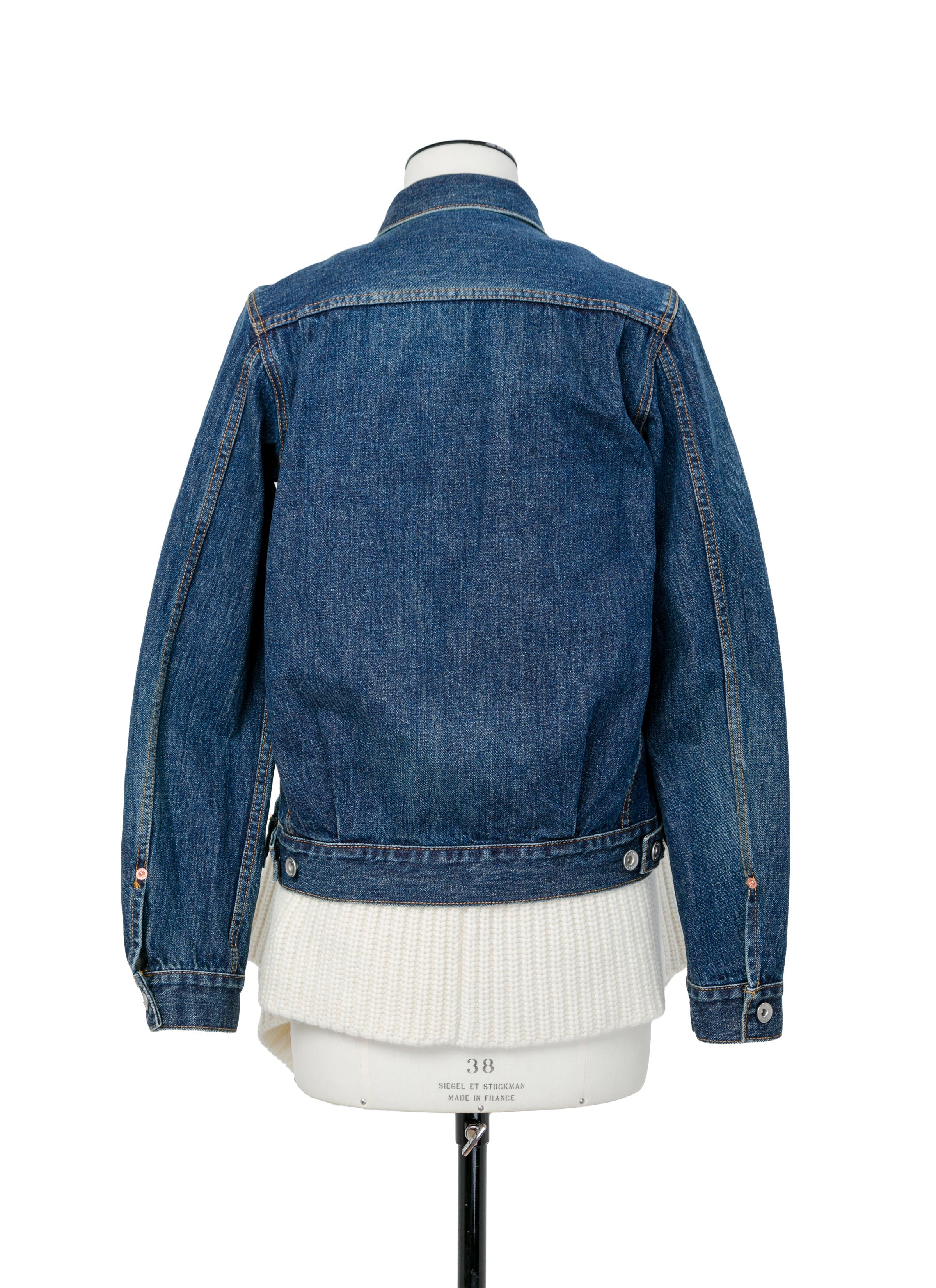 Denim x Wool Knit Jacket