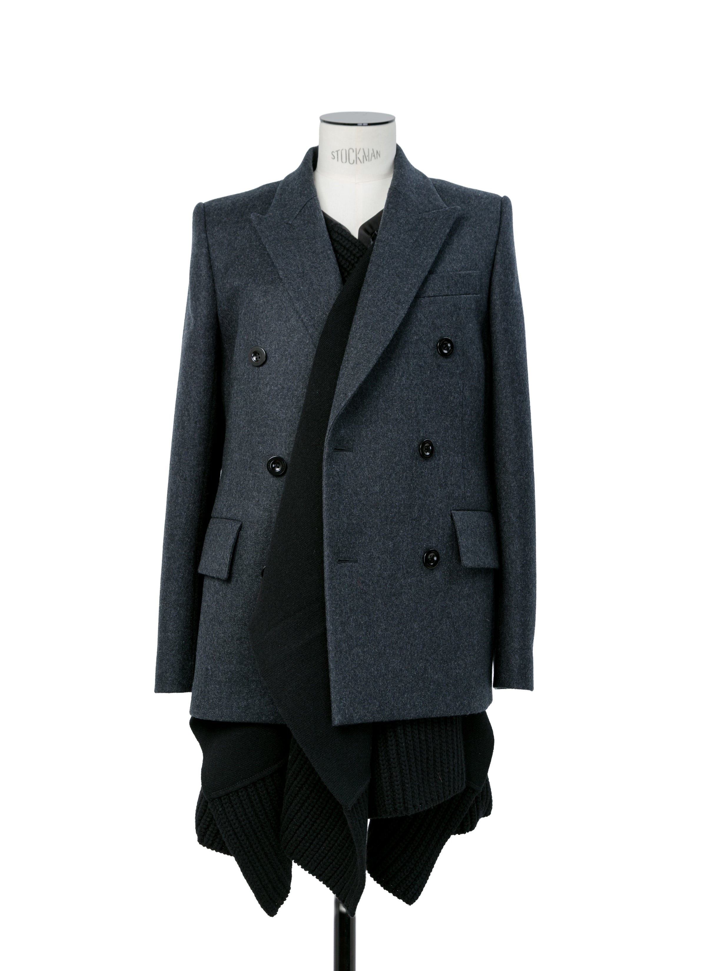 Wool Melton x Wool Knit Jacket