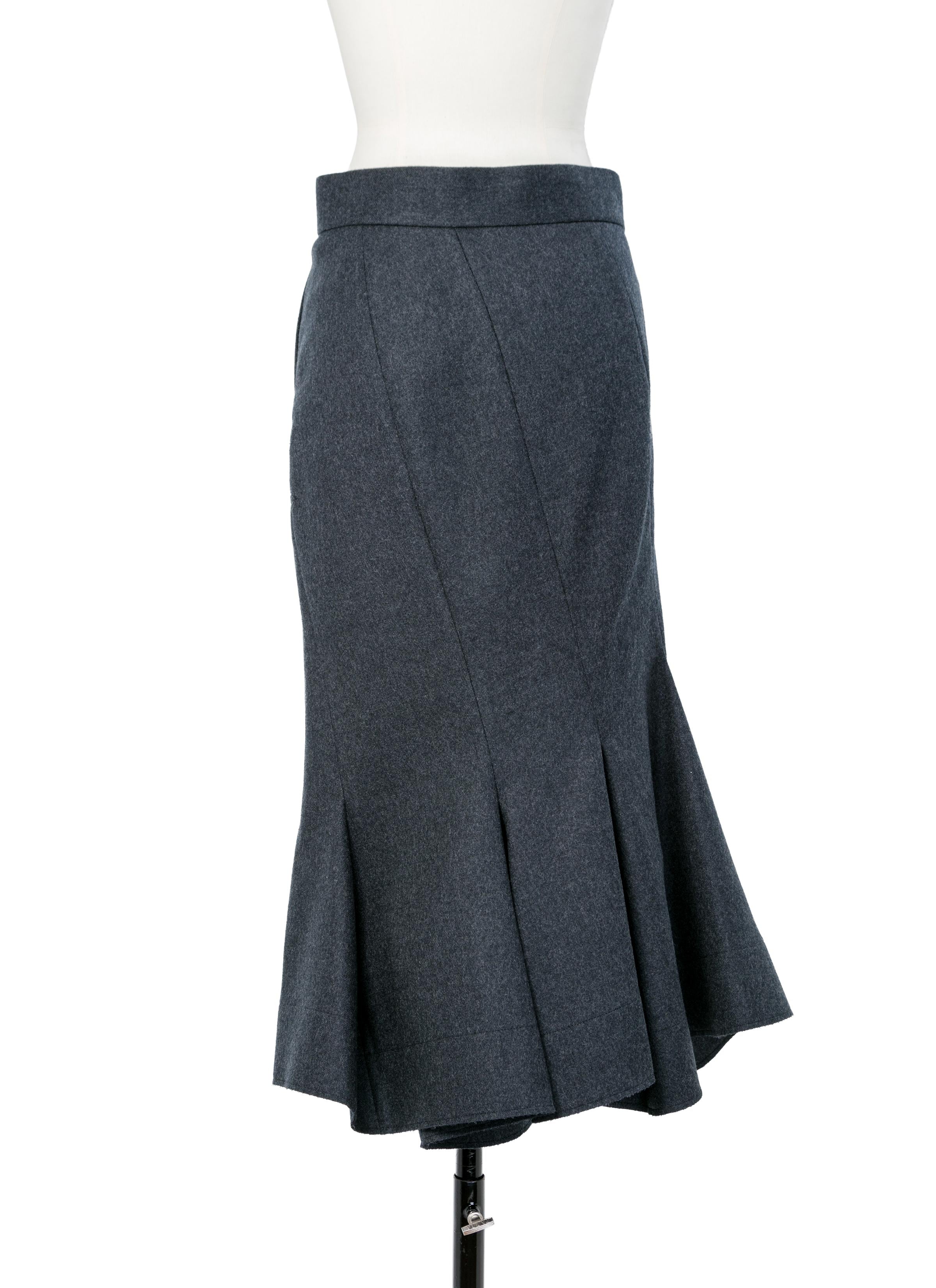 Wool Melton Skirt