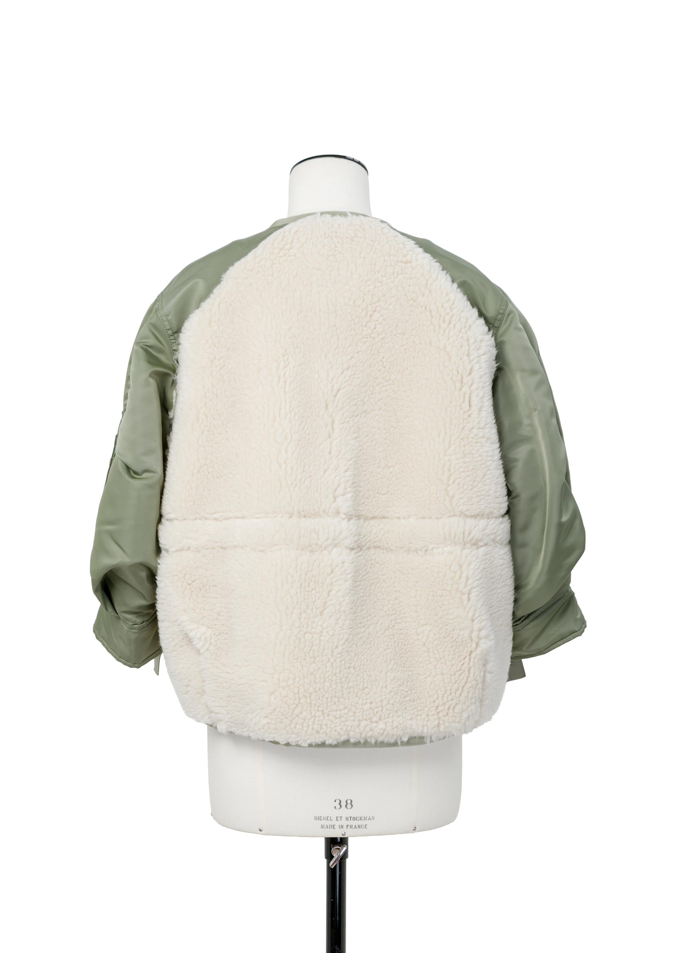 Faux Shearling x Nylon Twill Blouson