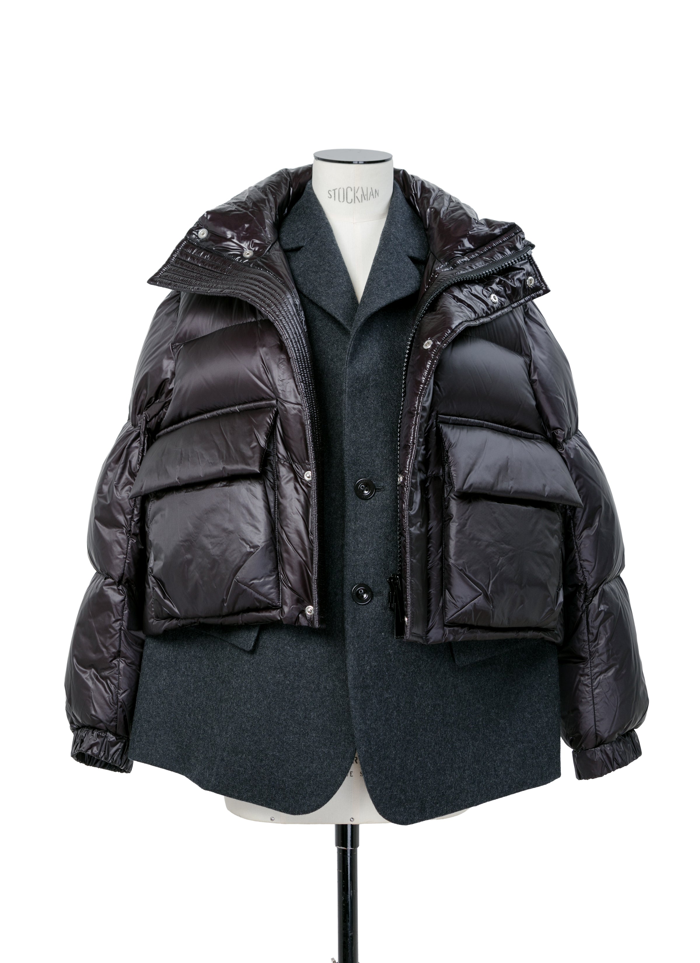 Wool Melton x Puffer Blouson