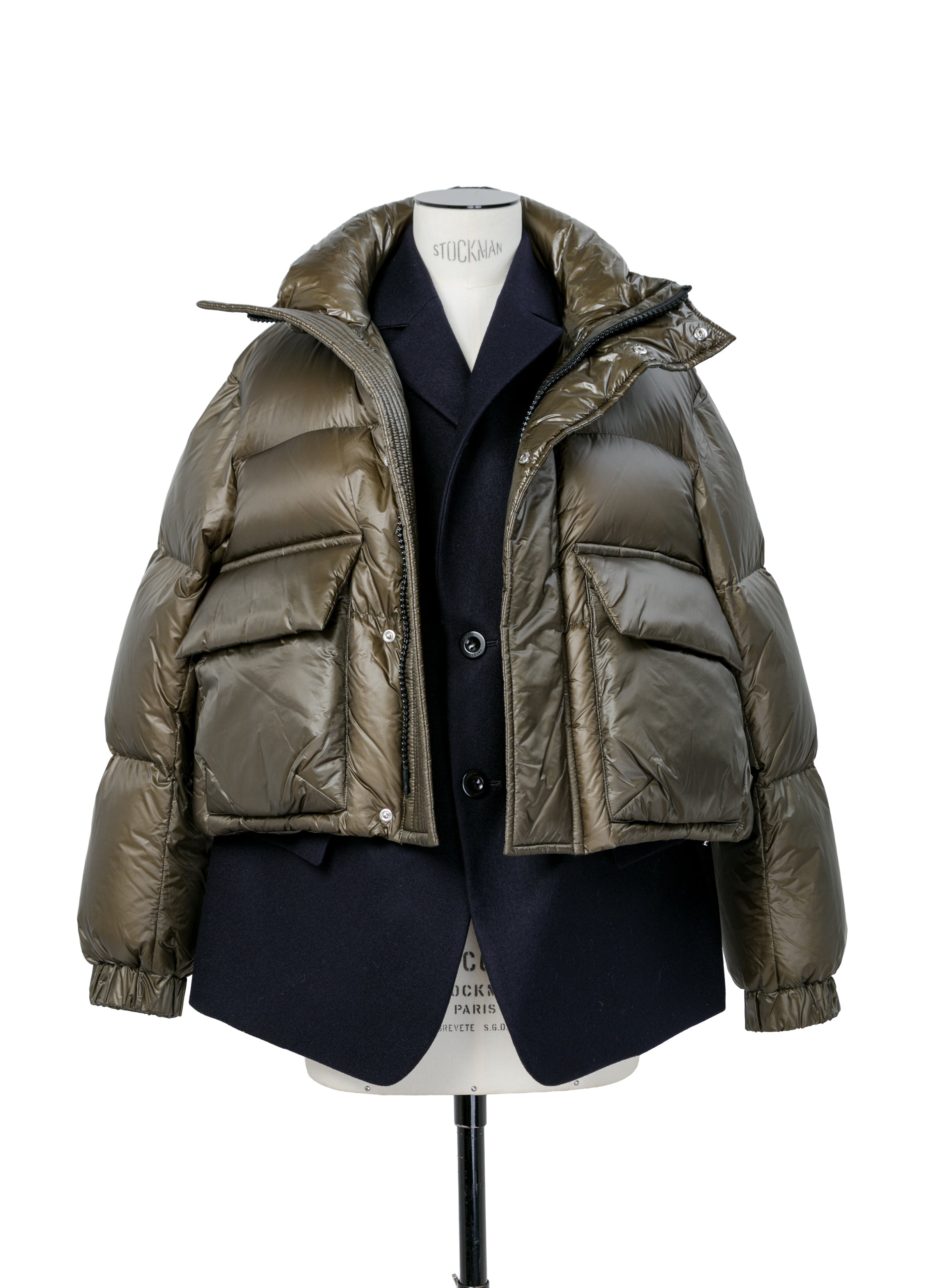 Wool Melton x Puffer Blouson