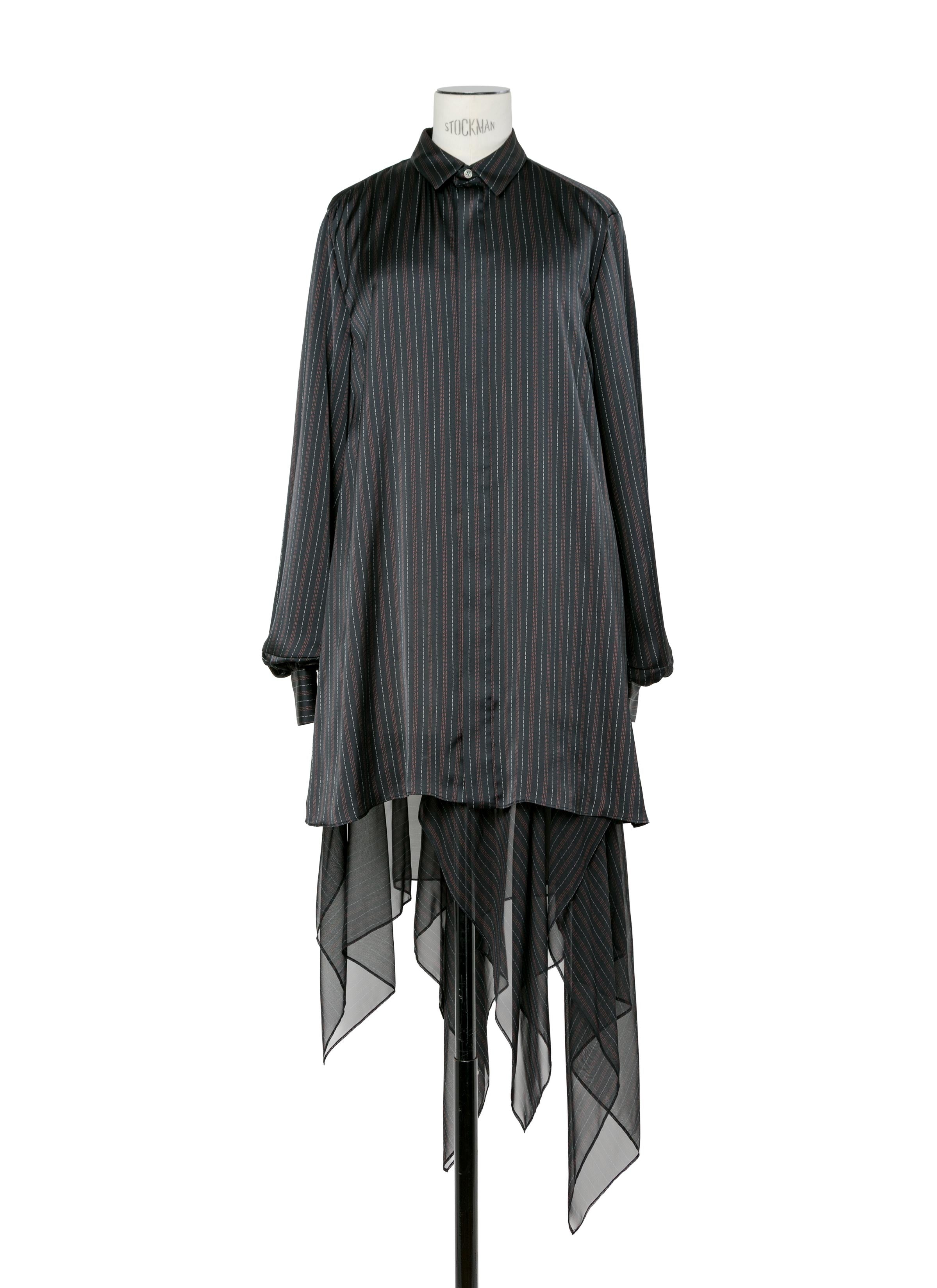 stripe-print-satin-dress