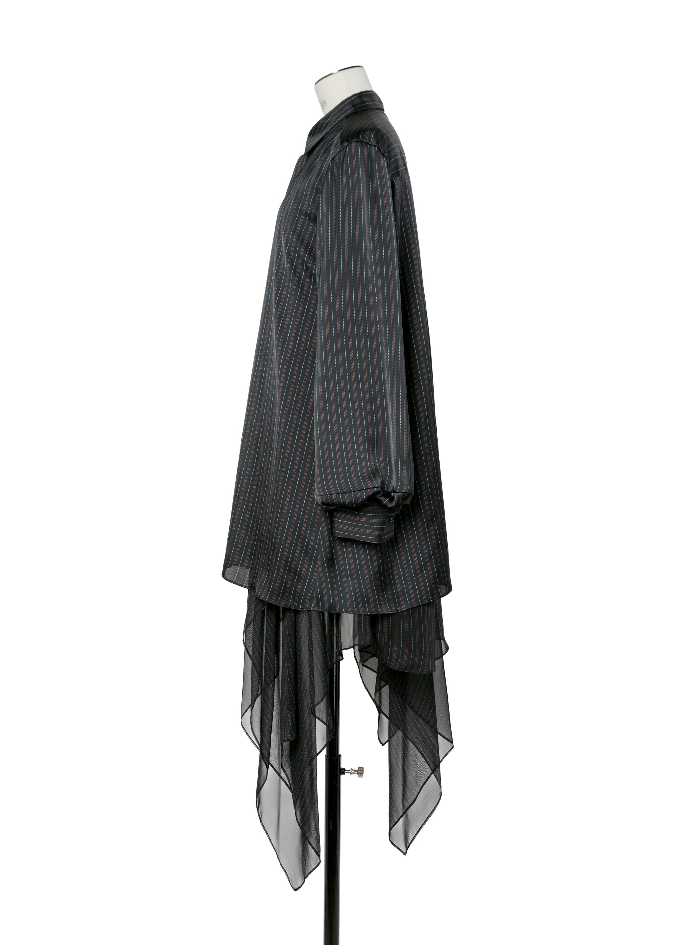 stripe-print-satin-dress