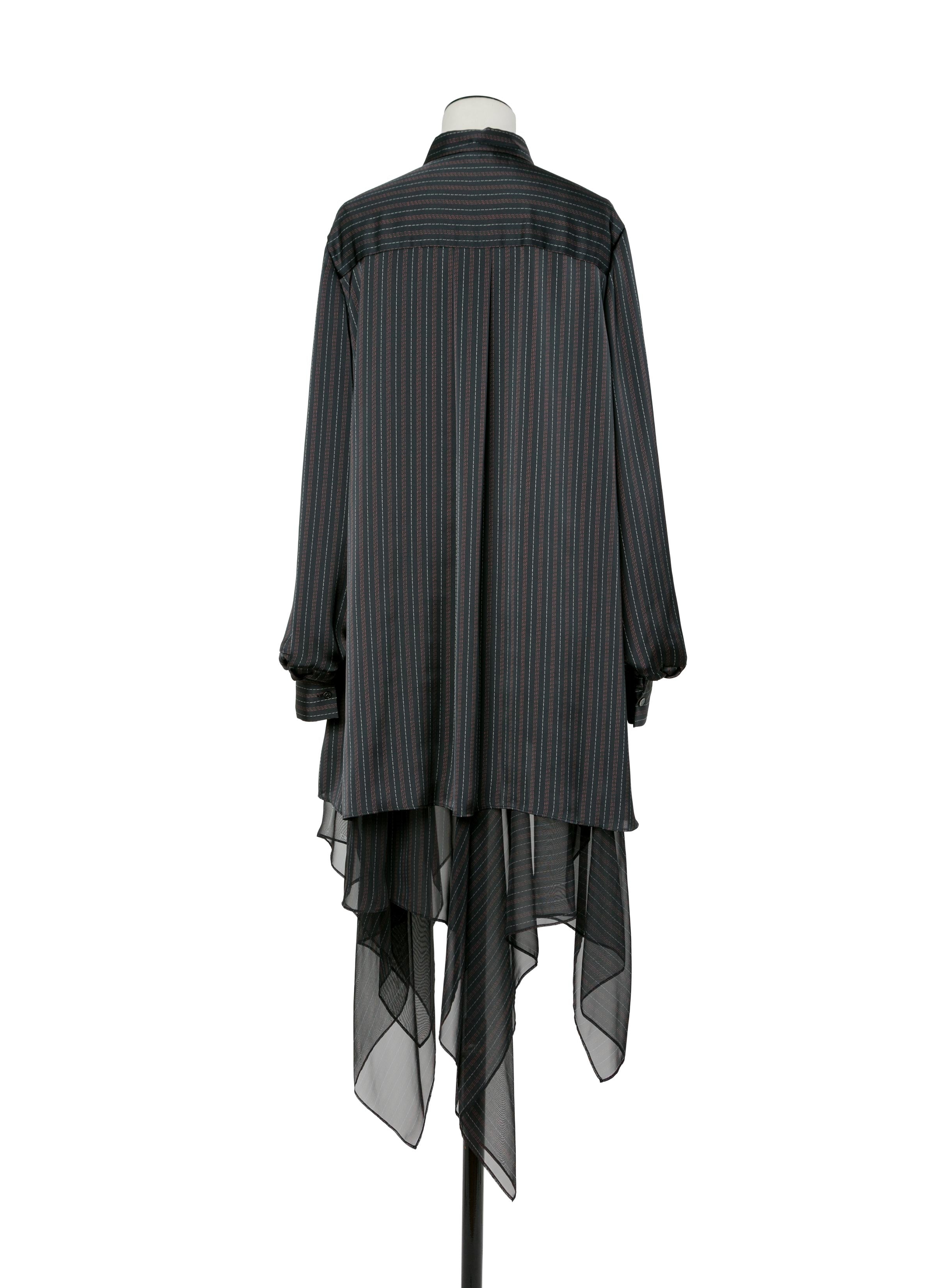 stripe-print-satin-dress