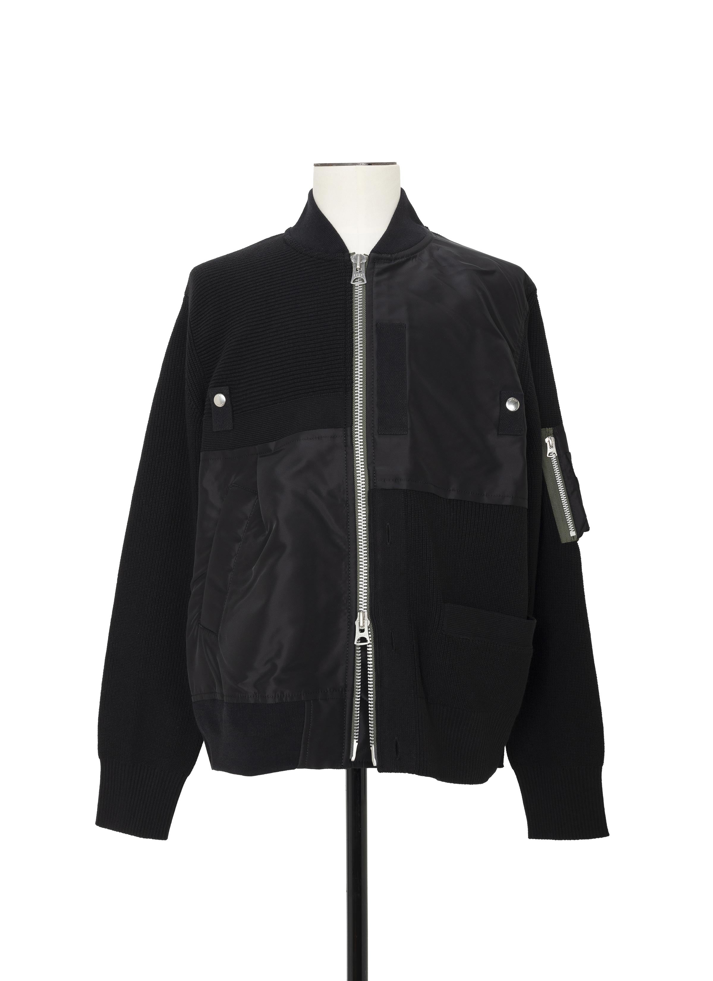 Nylon Twill x Knit Blouson