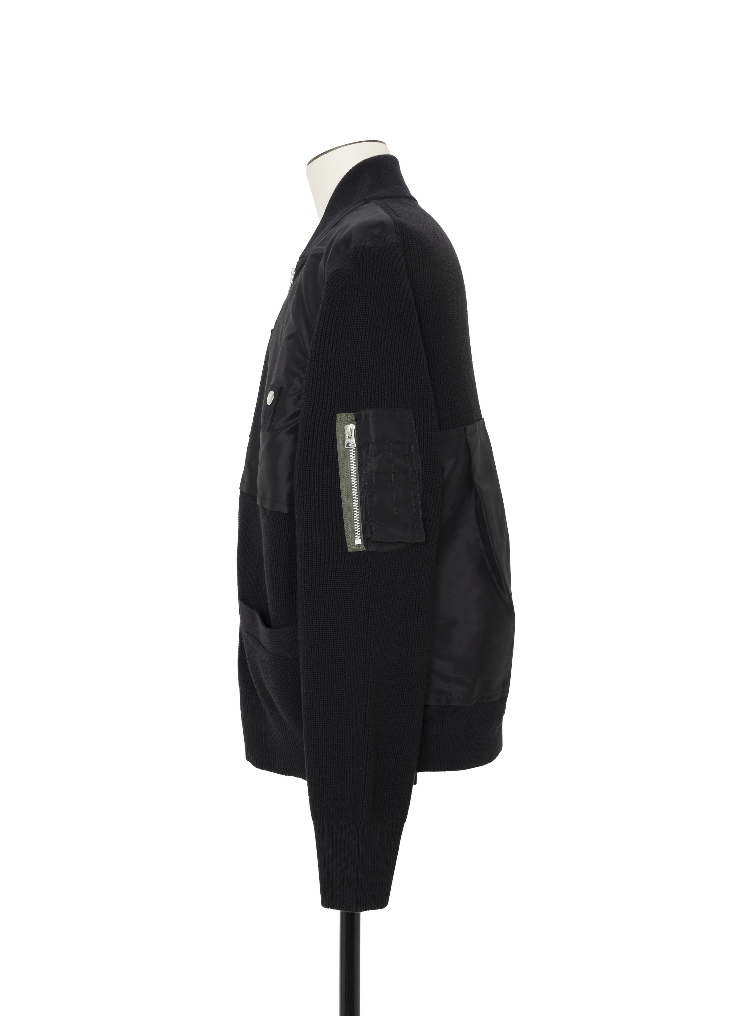 Nylon Twill x Knit Blouson