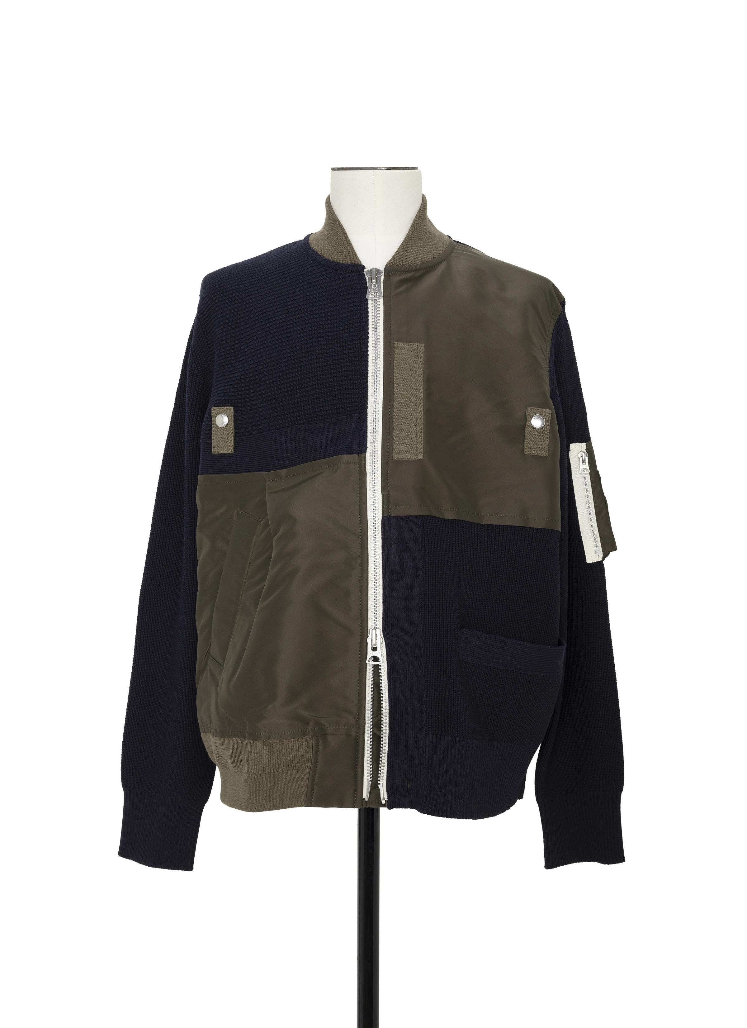 Nylon Twill x Knit Blouson