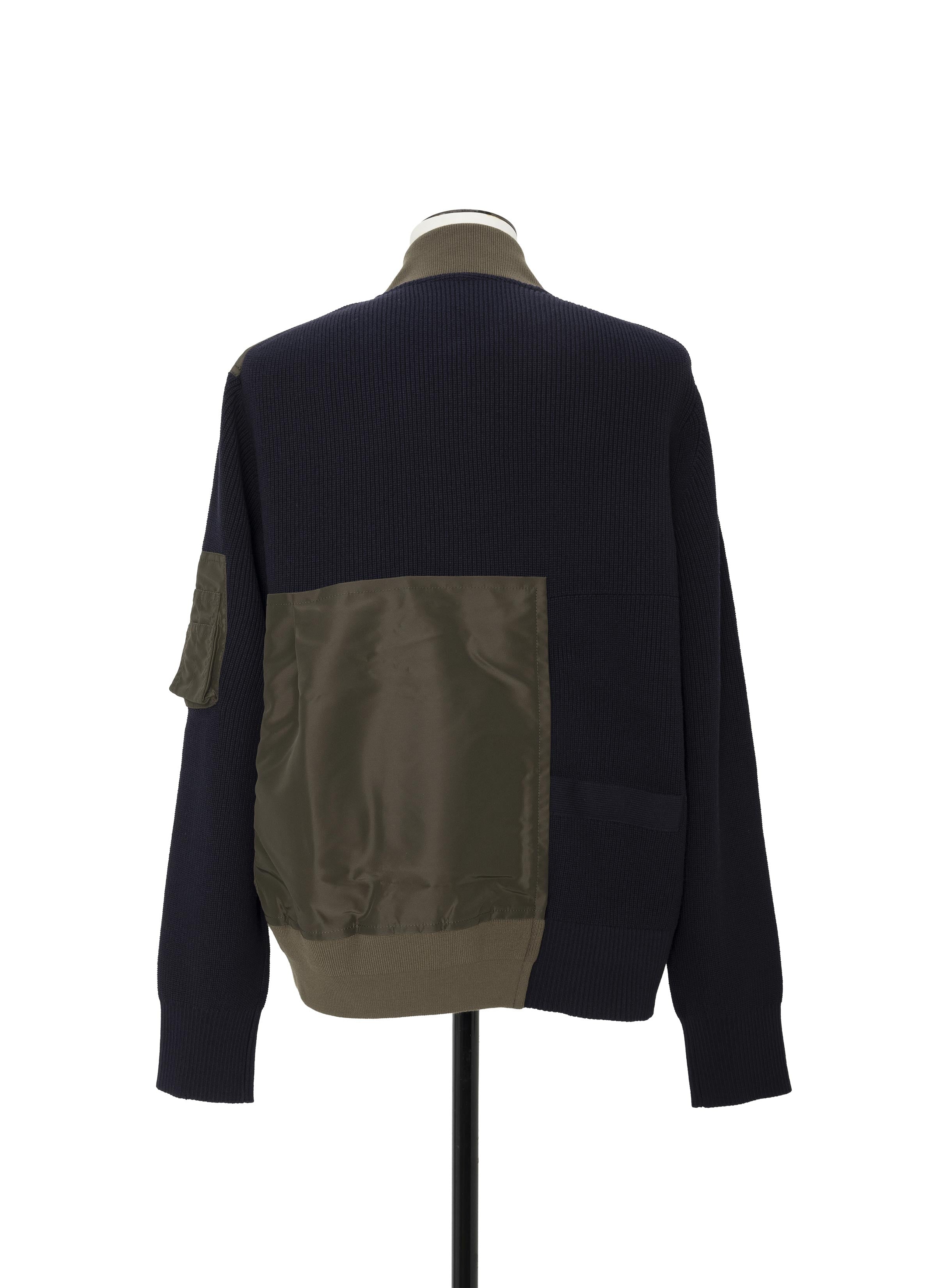 Nylon Twill x Knit Blouson