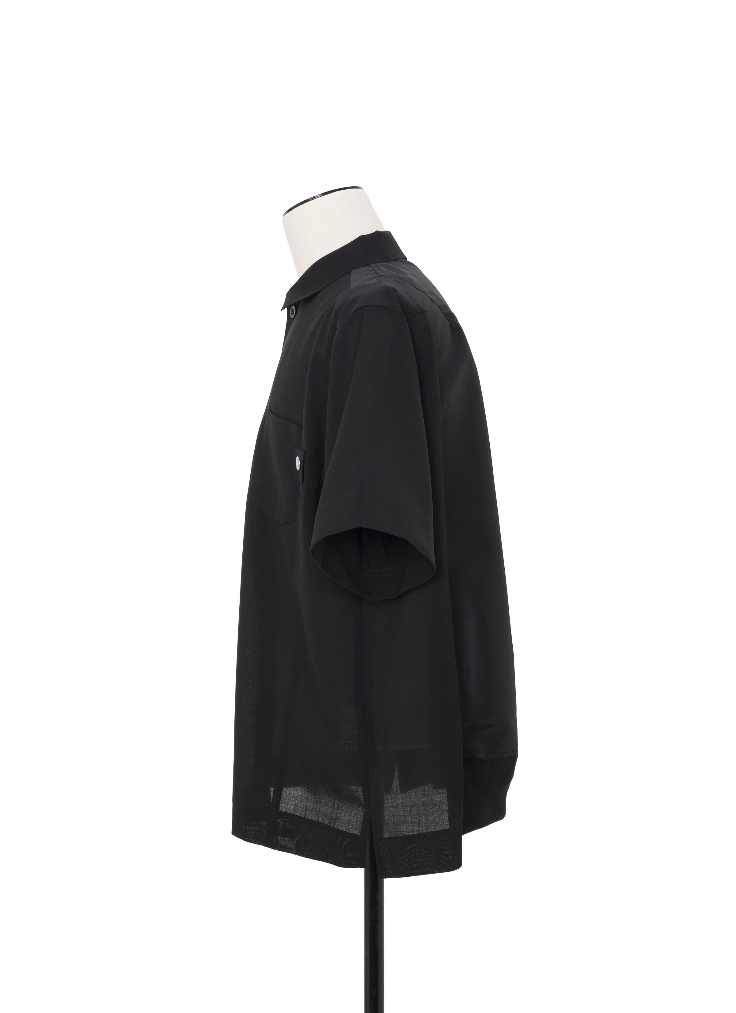 Wool Suiting x Nylon Twill Shirt