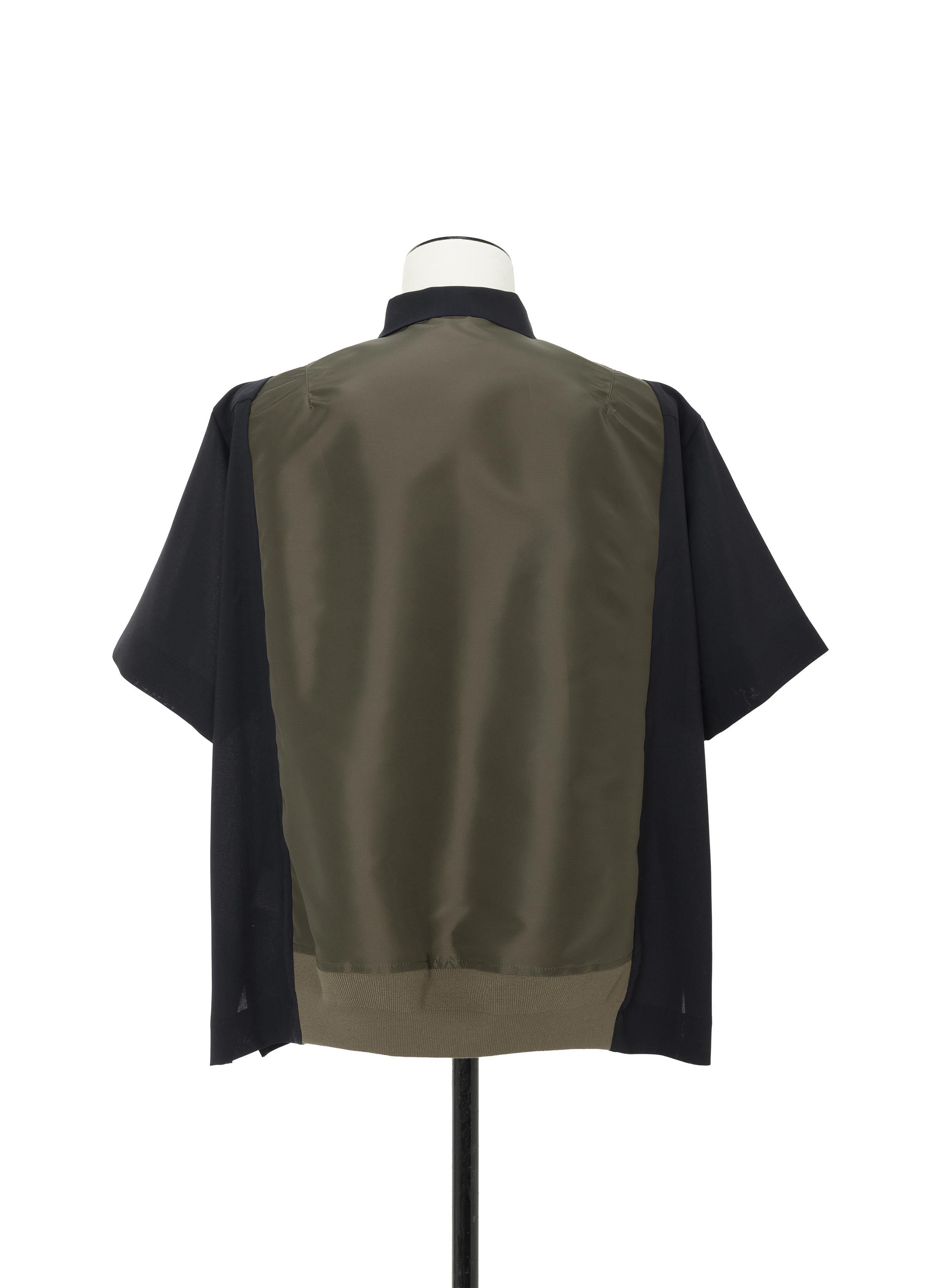 Wool Suiting x Nylon Twill Shirt