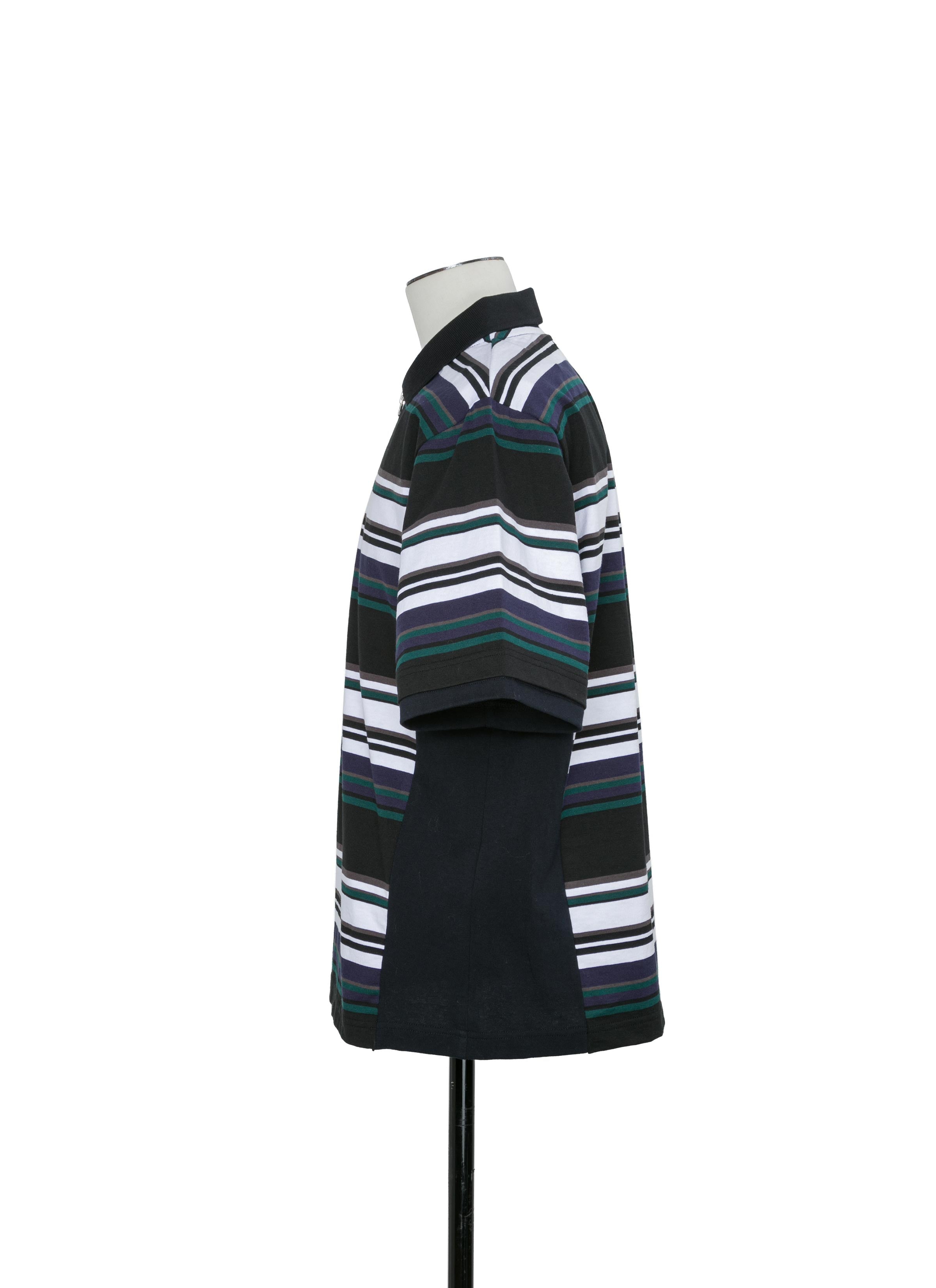 Stripe Cotton Jersey Polo Shirt