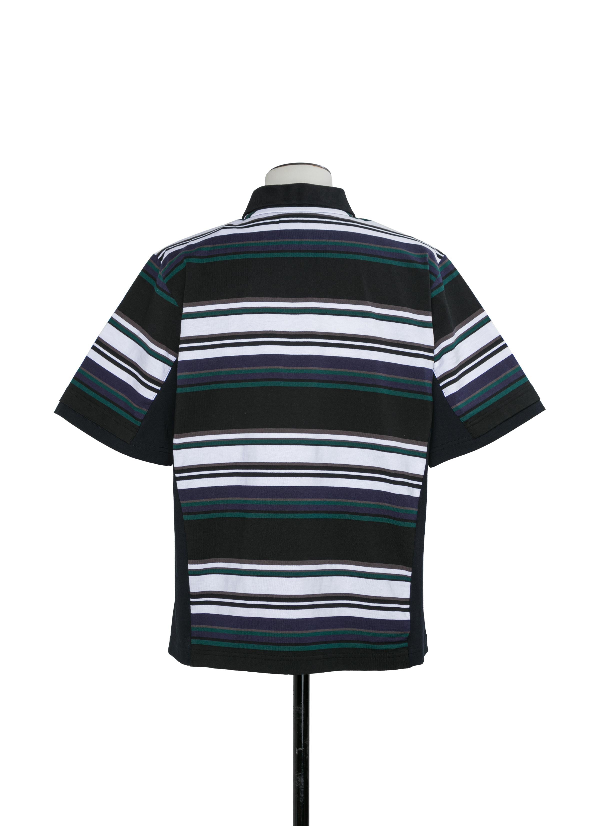 Stripe Cotton Jersey Polo Shirt