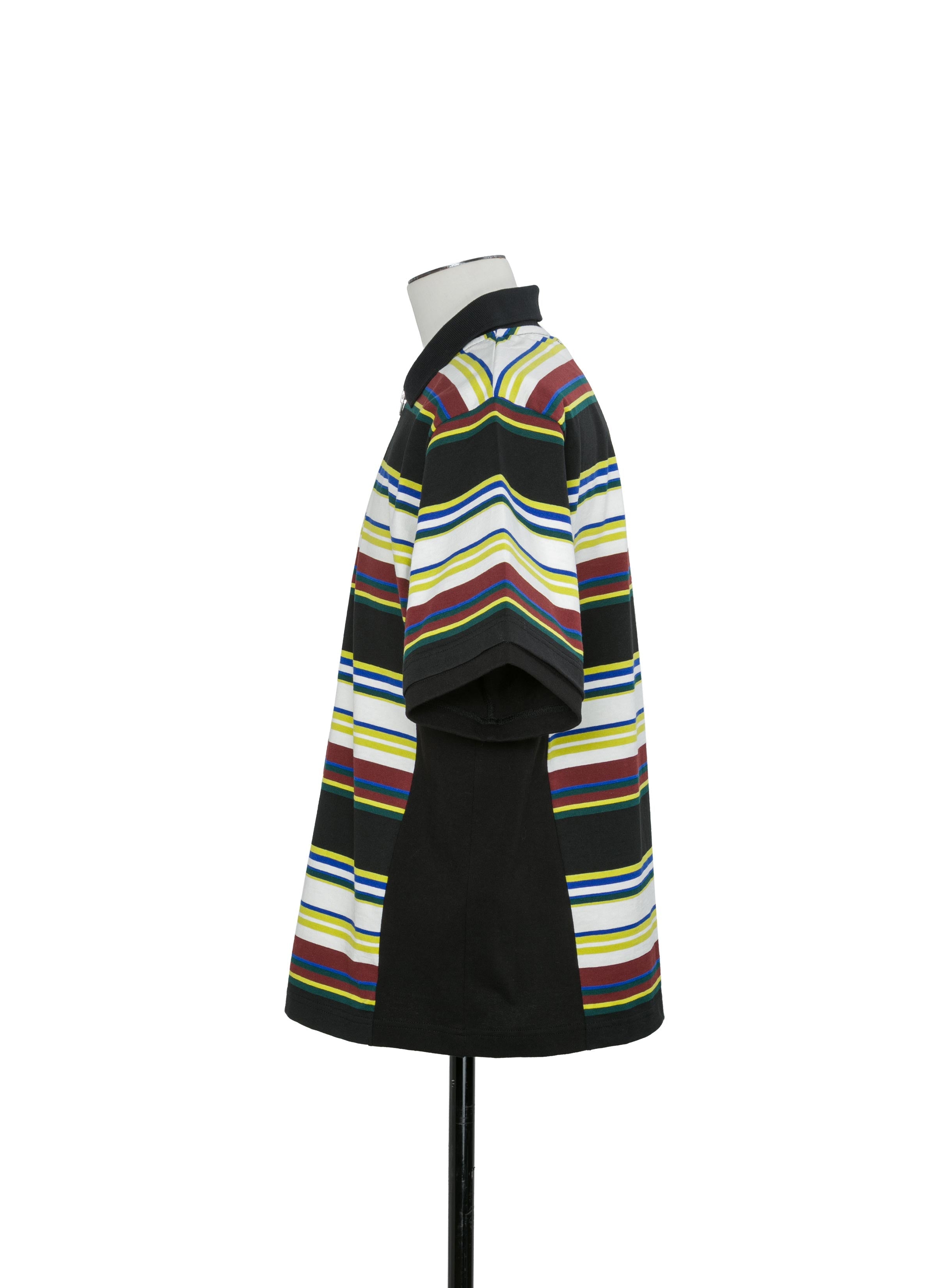 Stripe Cotton Jersey Polo Shirt