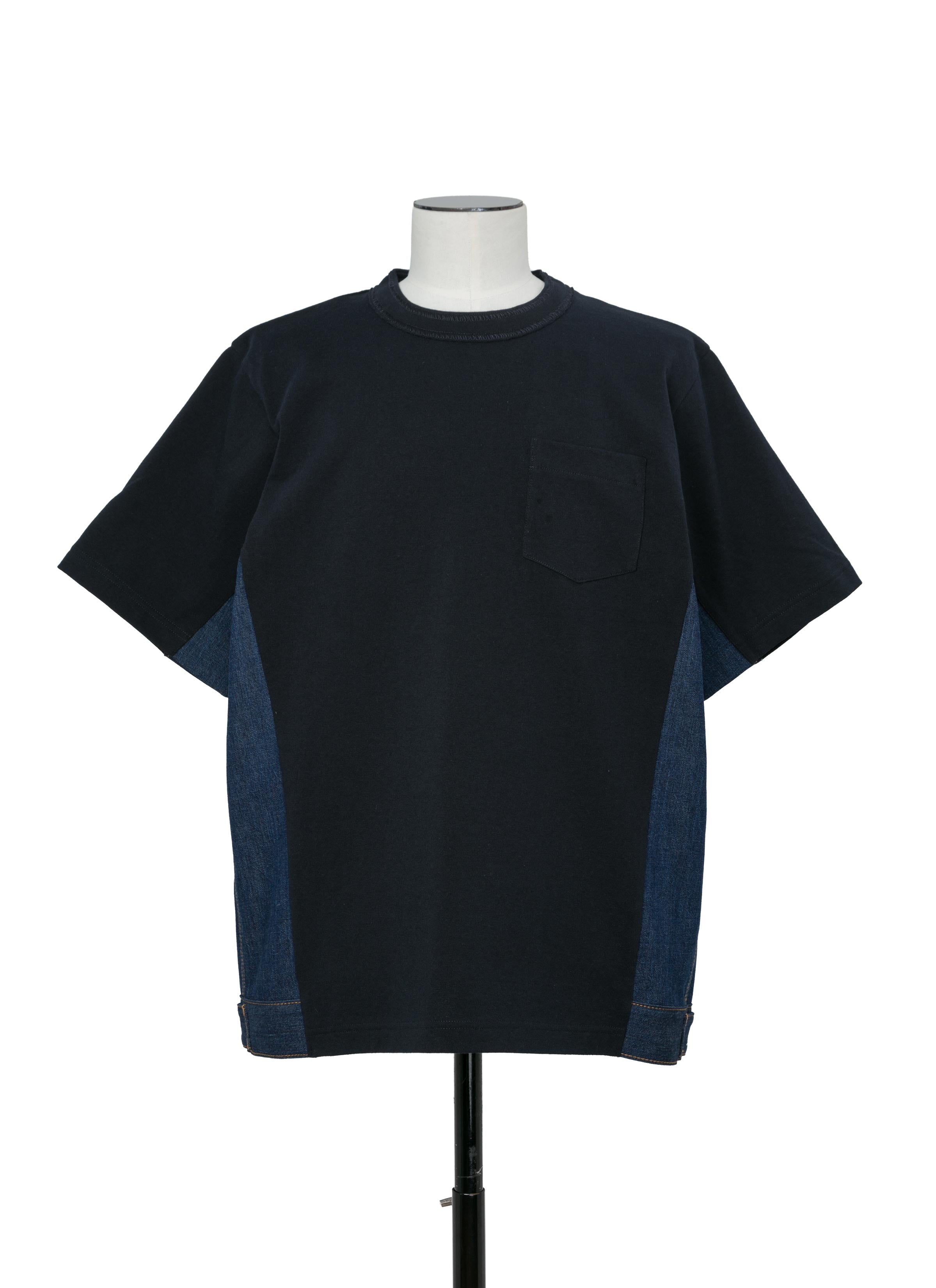 Denim x Cotton Jersey T-Shirt
