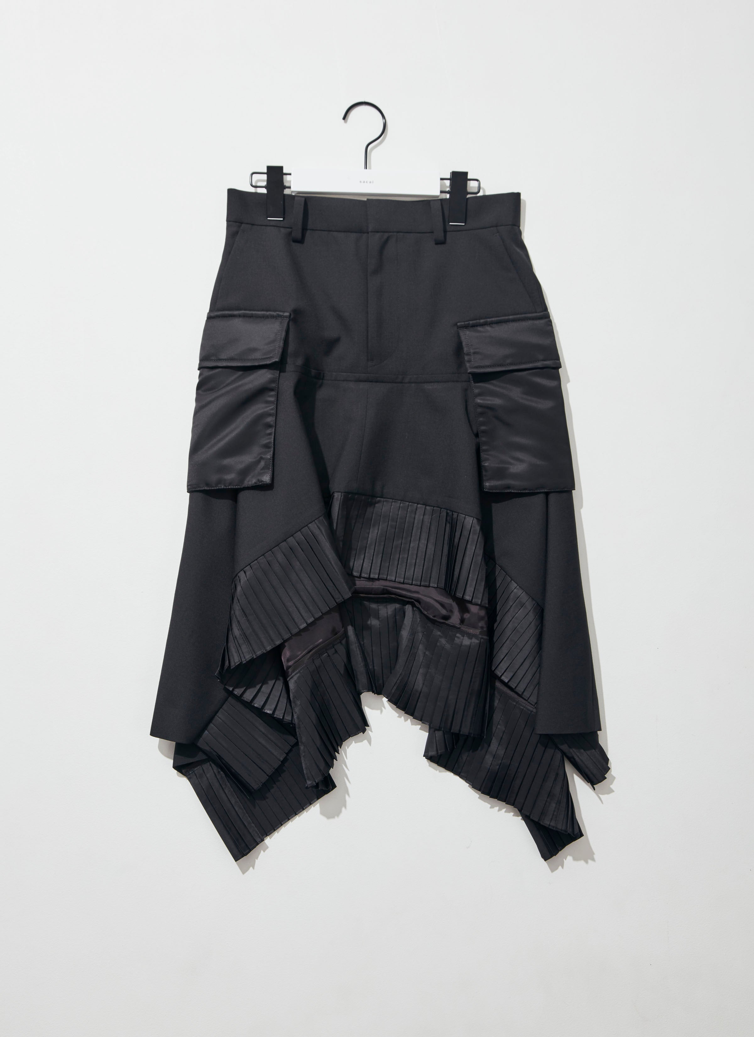 Suiting x Nylon Twill Skirt