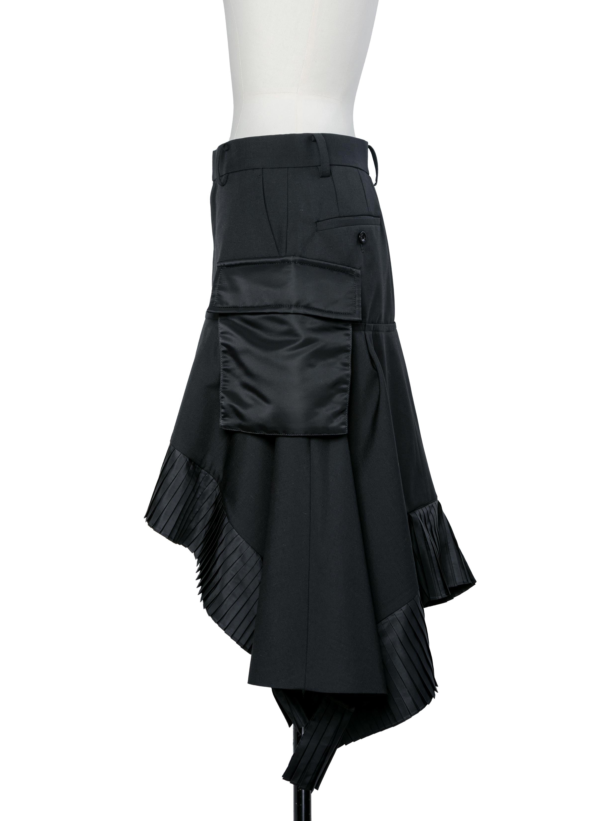 Suiting x Nylon Twill Skirt
