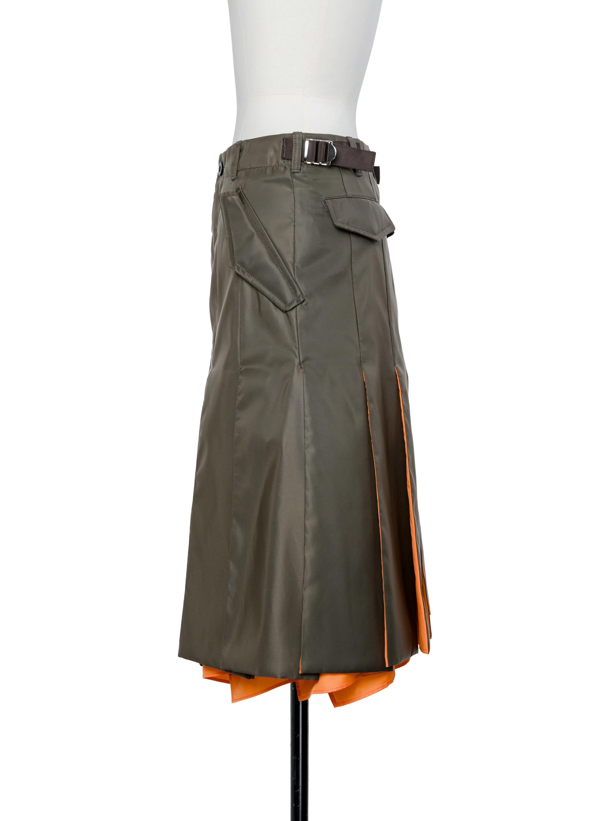 Nylon Twill Skirt