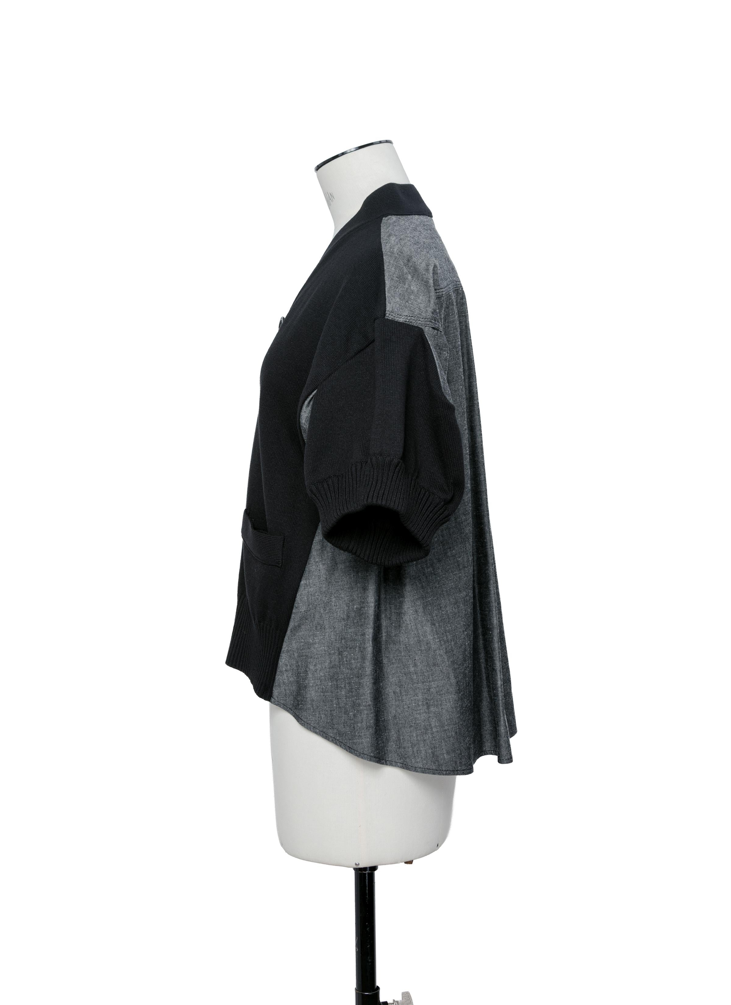 Denim x Knit Cardigan