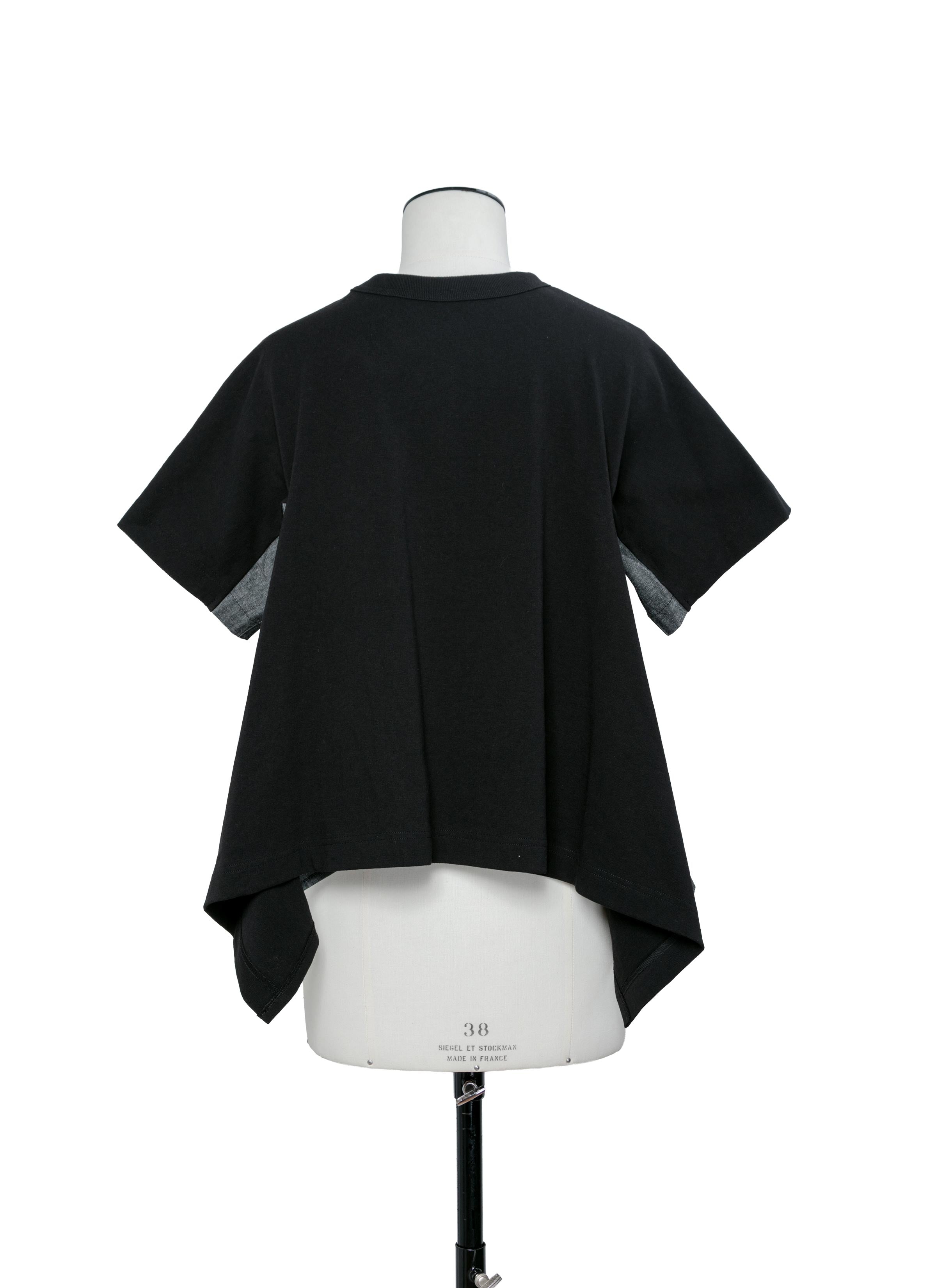 Light Weight Denim x Cotton Jersey T-Shirt