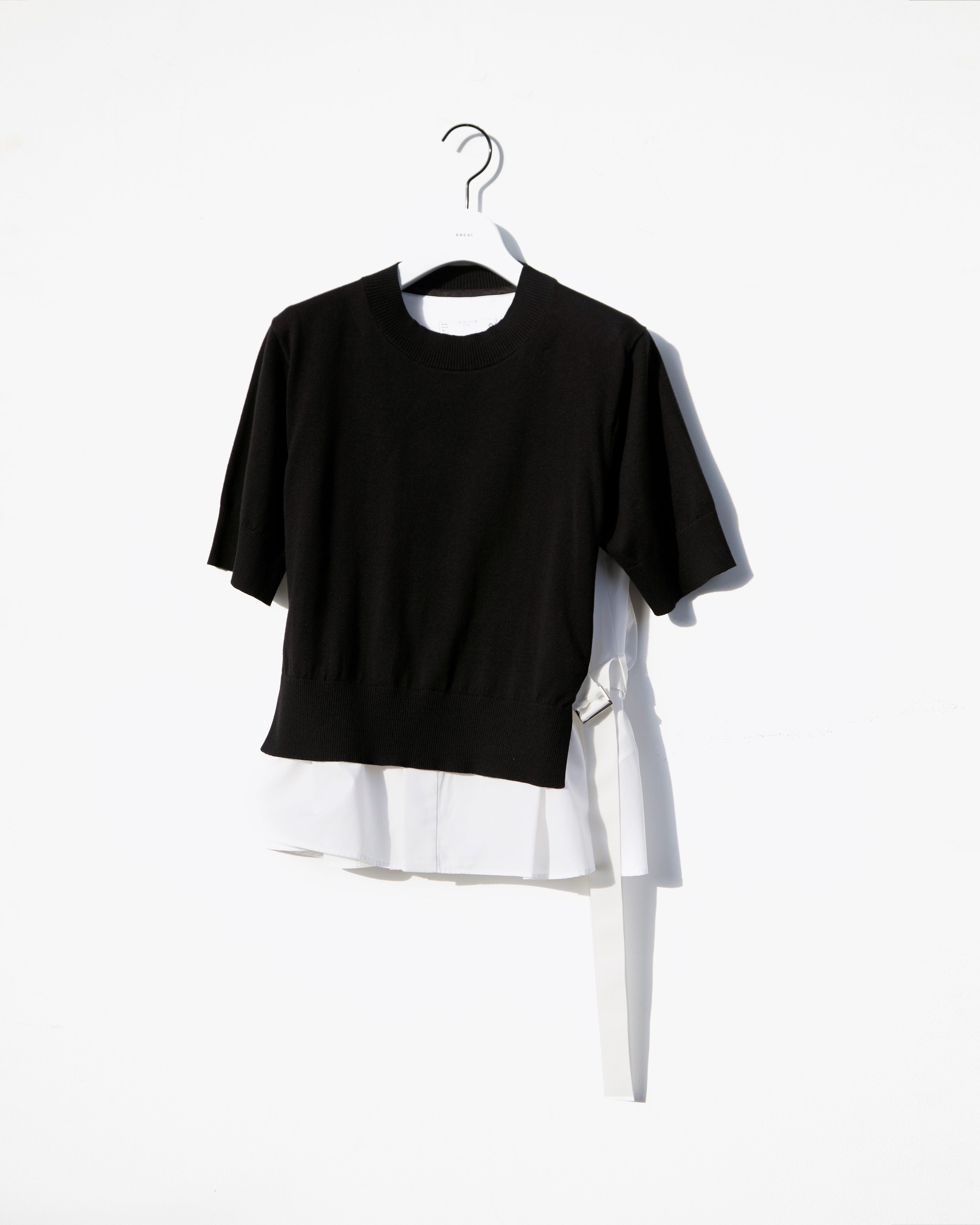 Poplin x Cotton Knit Pullover