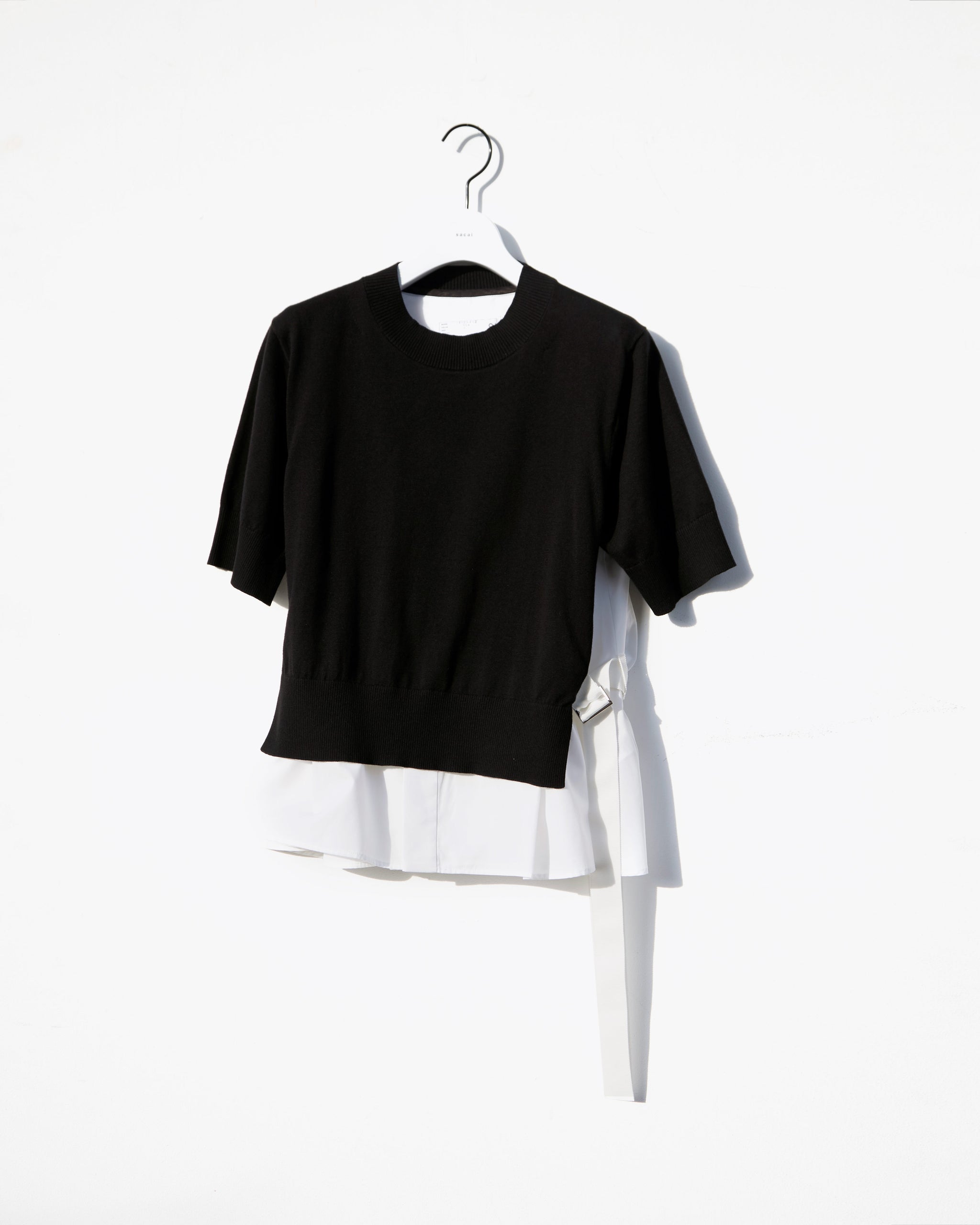 Cotton Poplin X Knit Pullover main image 1