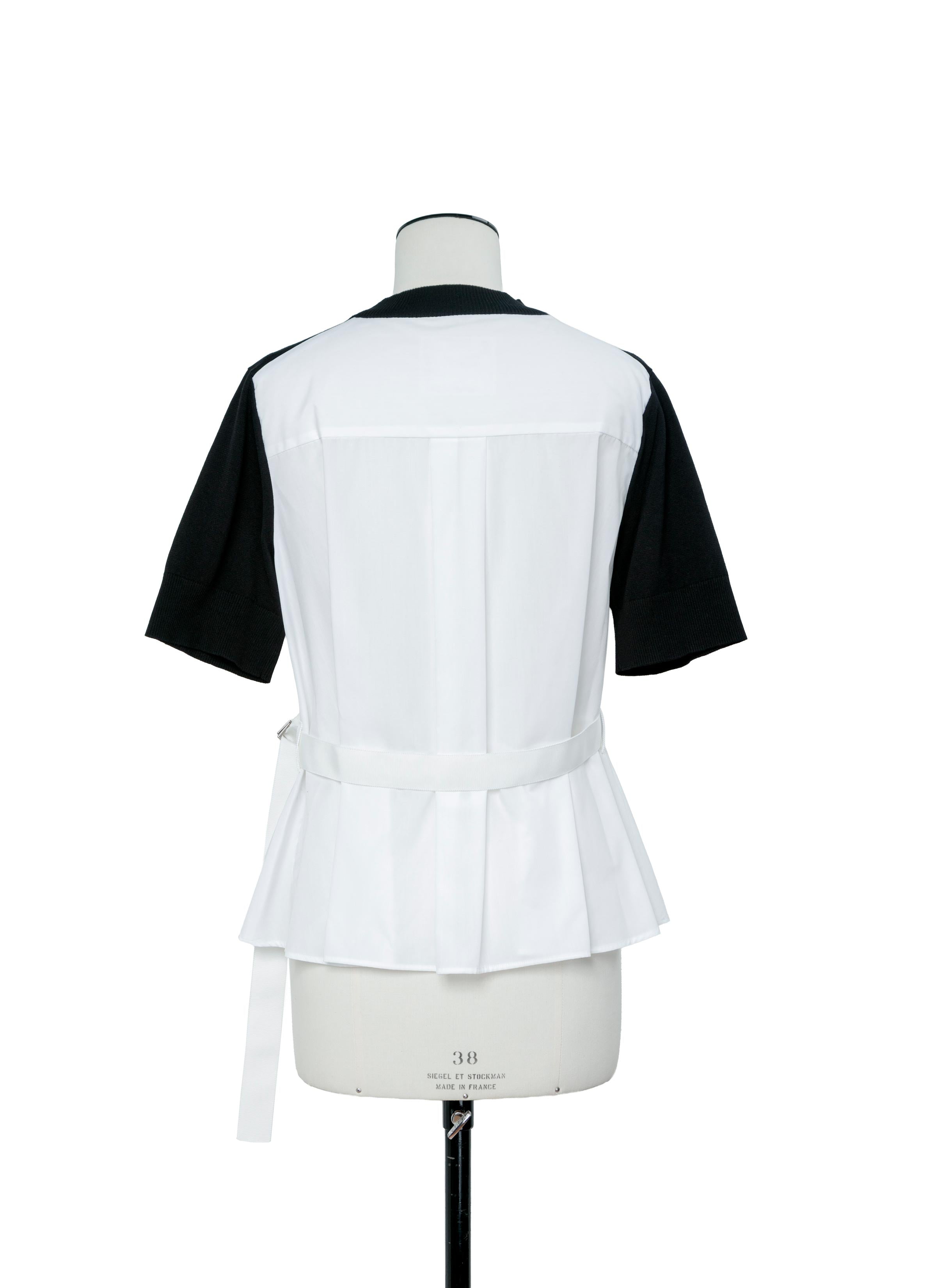 Poplin x Cotton Knit Pullover