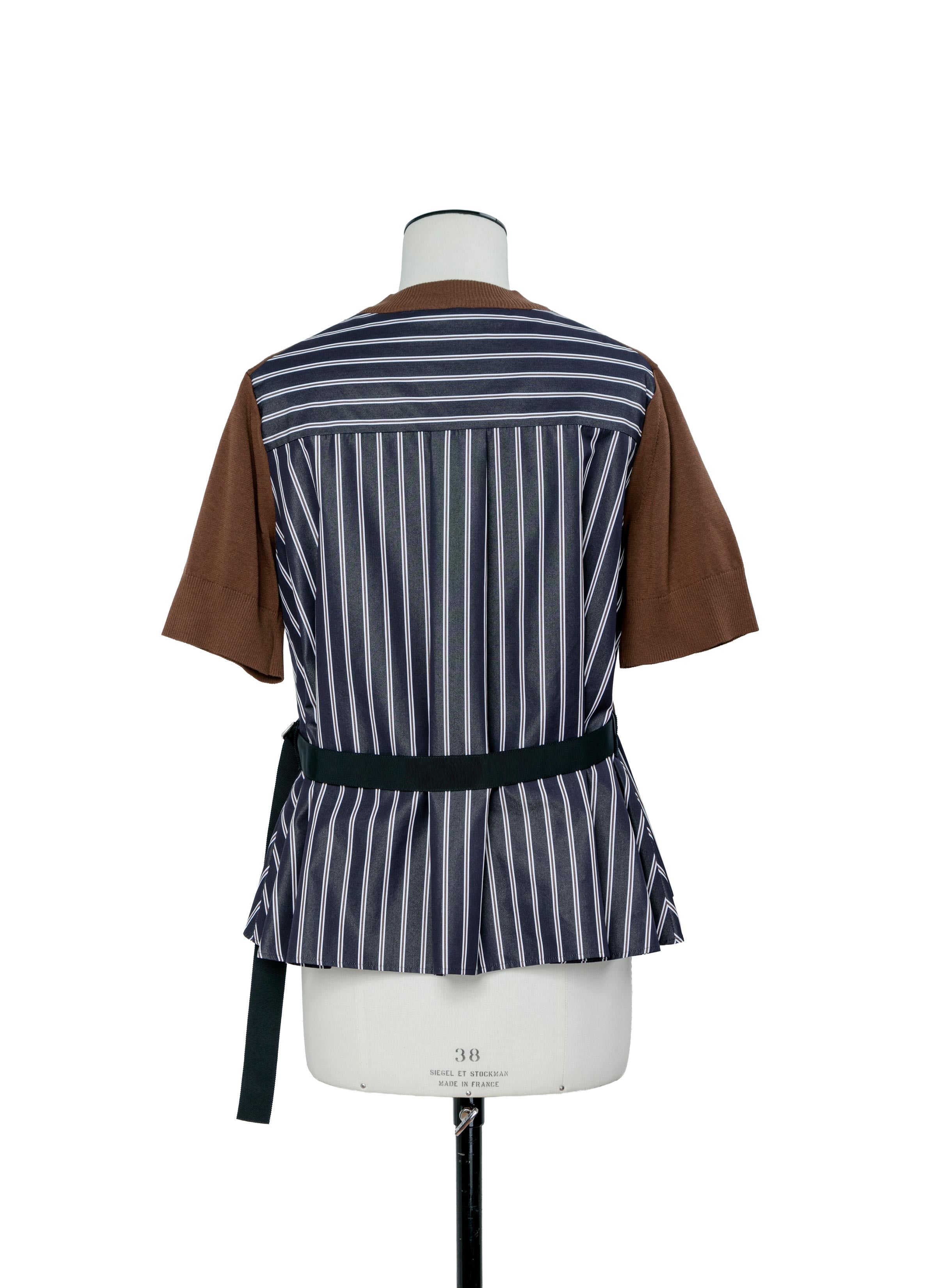 Poplin x Cotton Knit Pullover