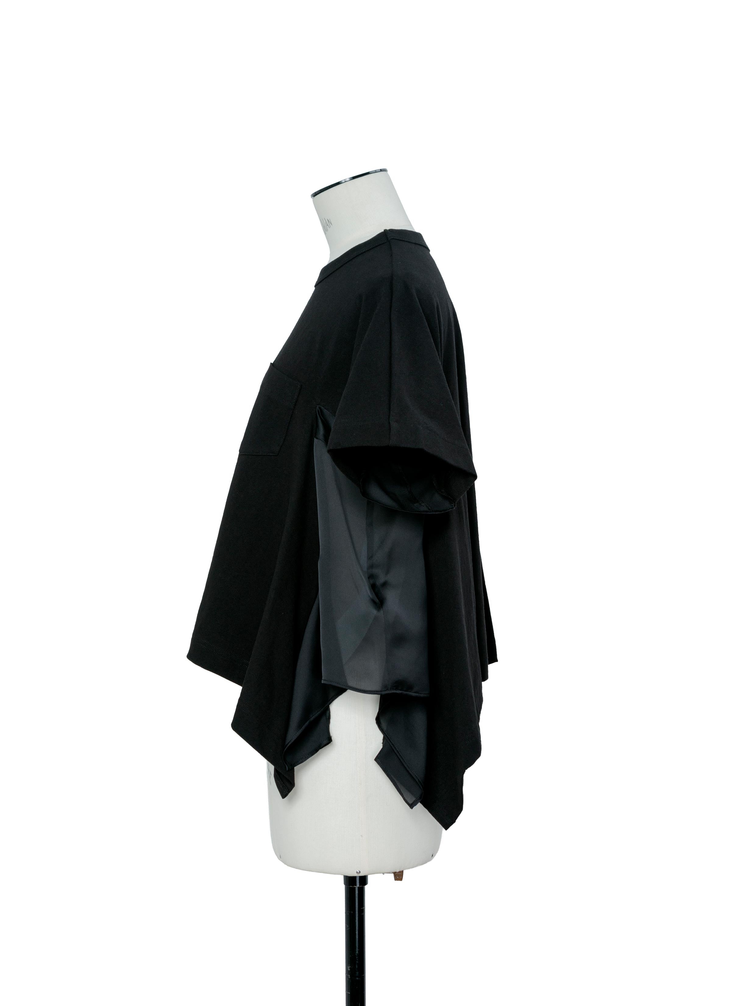 Satin x Cotton Jersey T-Shirt