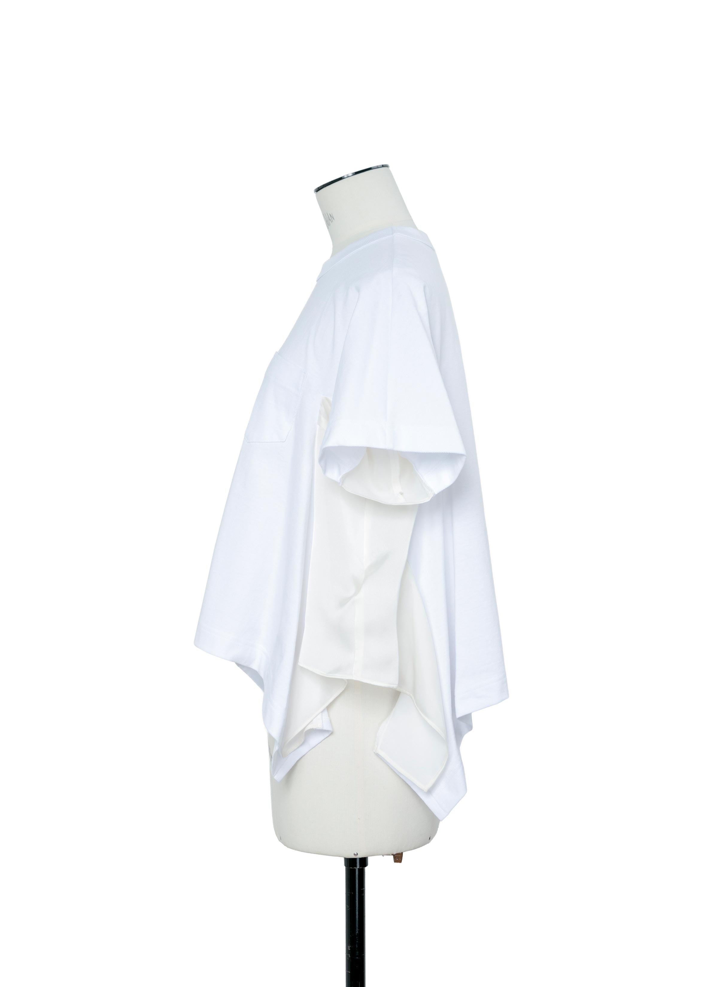 Satin x Cotton Jersey T-Shirt