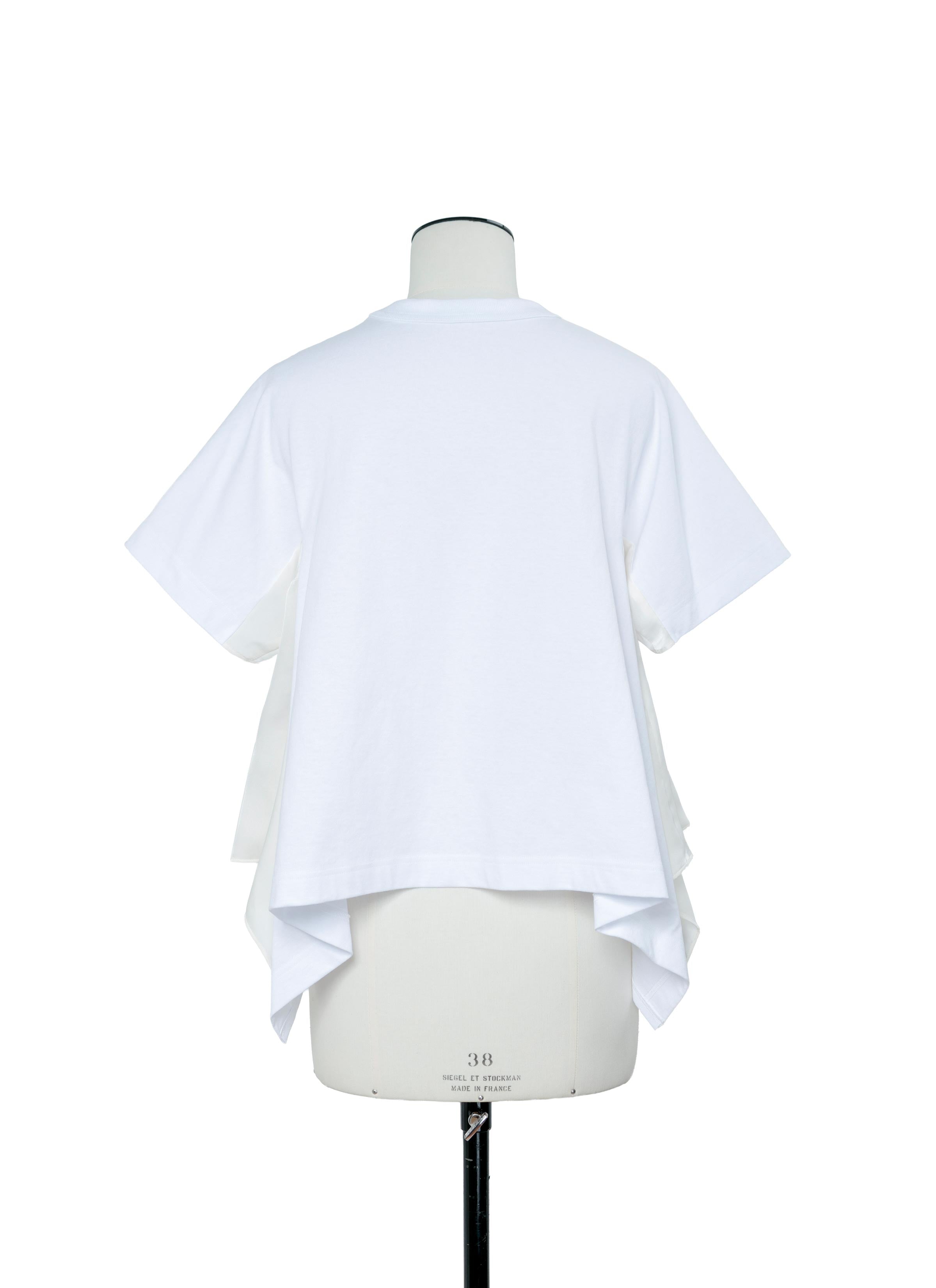 Satin x Cotton Jersey T-Shirt