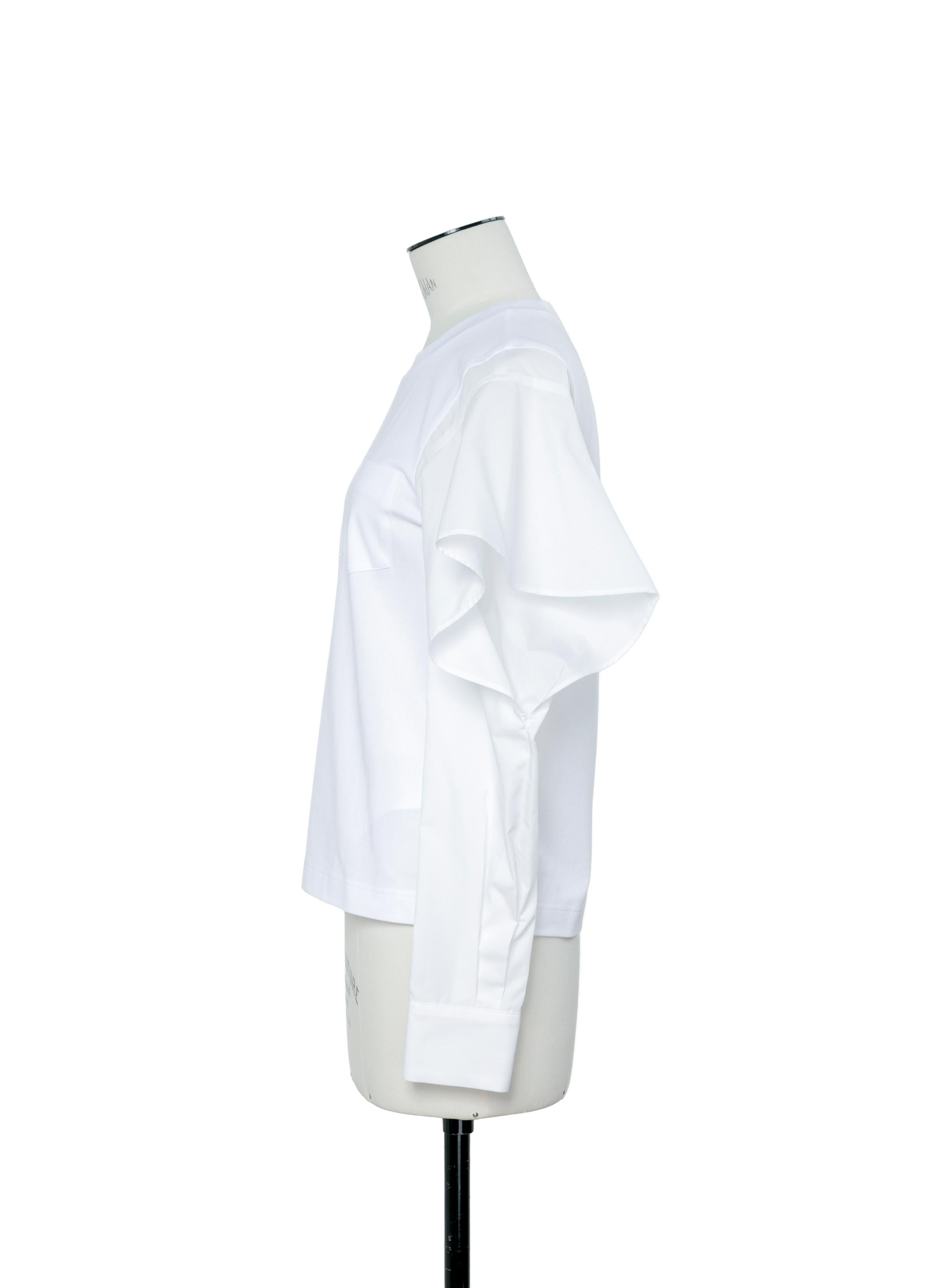 Poplin x Cotton Jersey T-Shirt