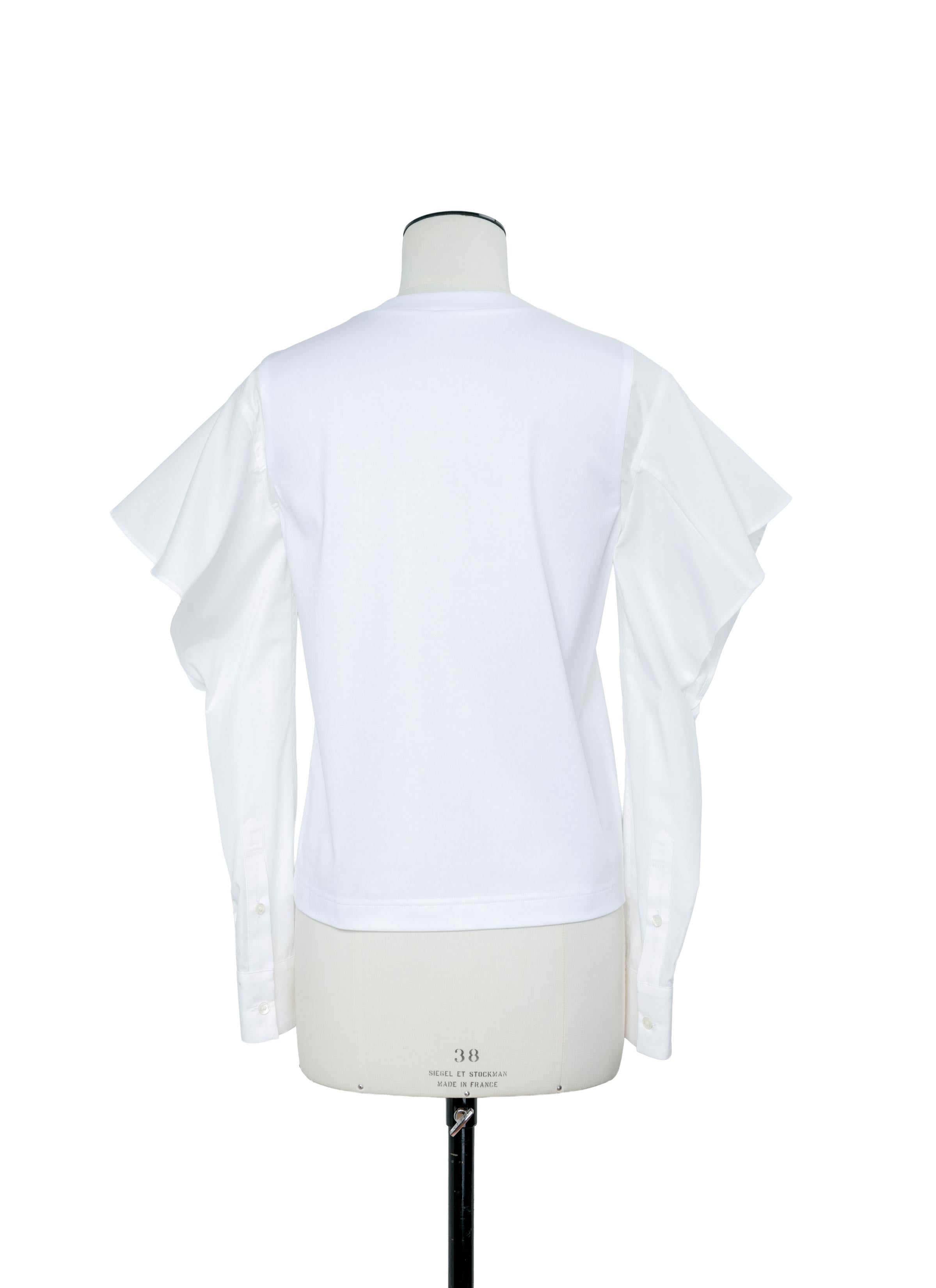 Poplin x Cotton Jersey T-Shirt