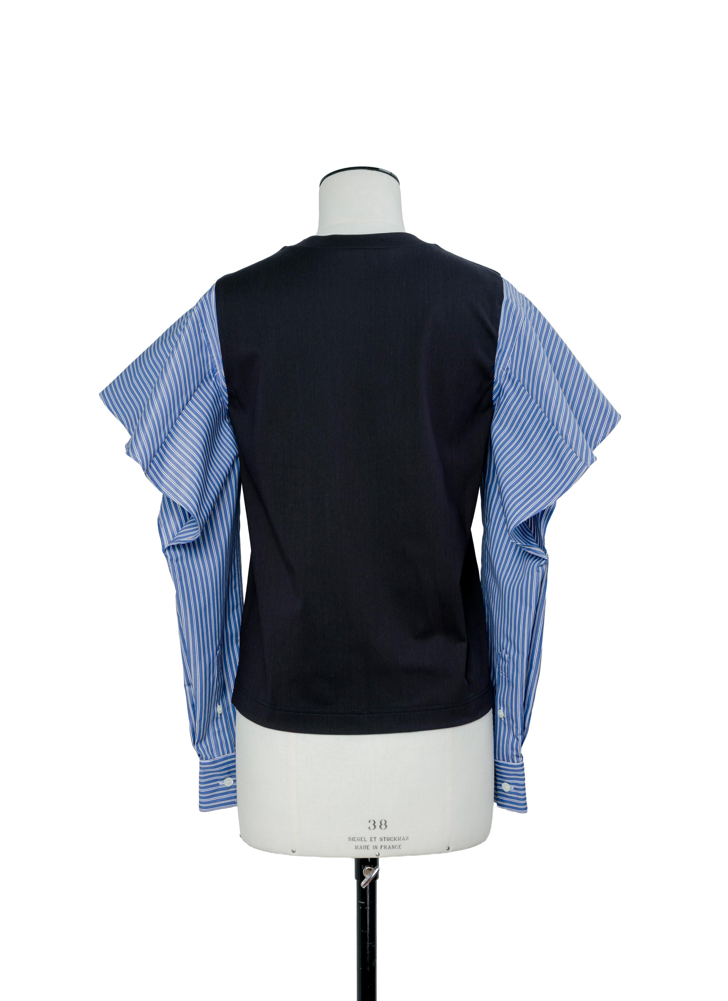 Poplin x Cotton Jersey T-Shirt